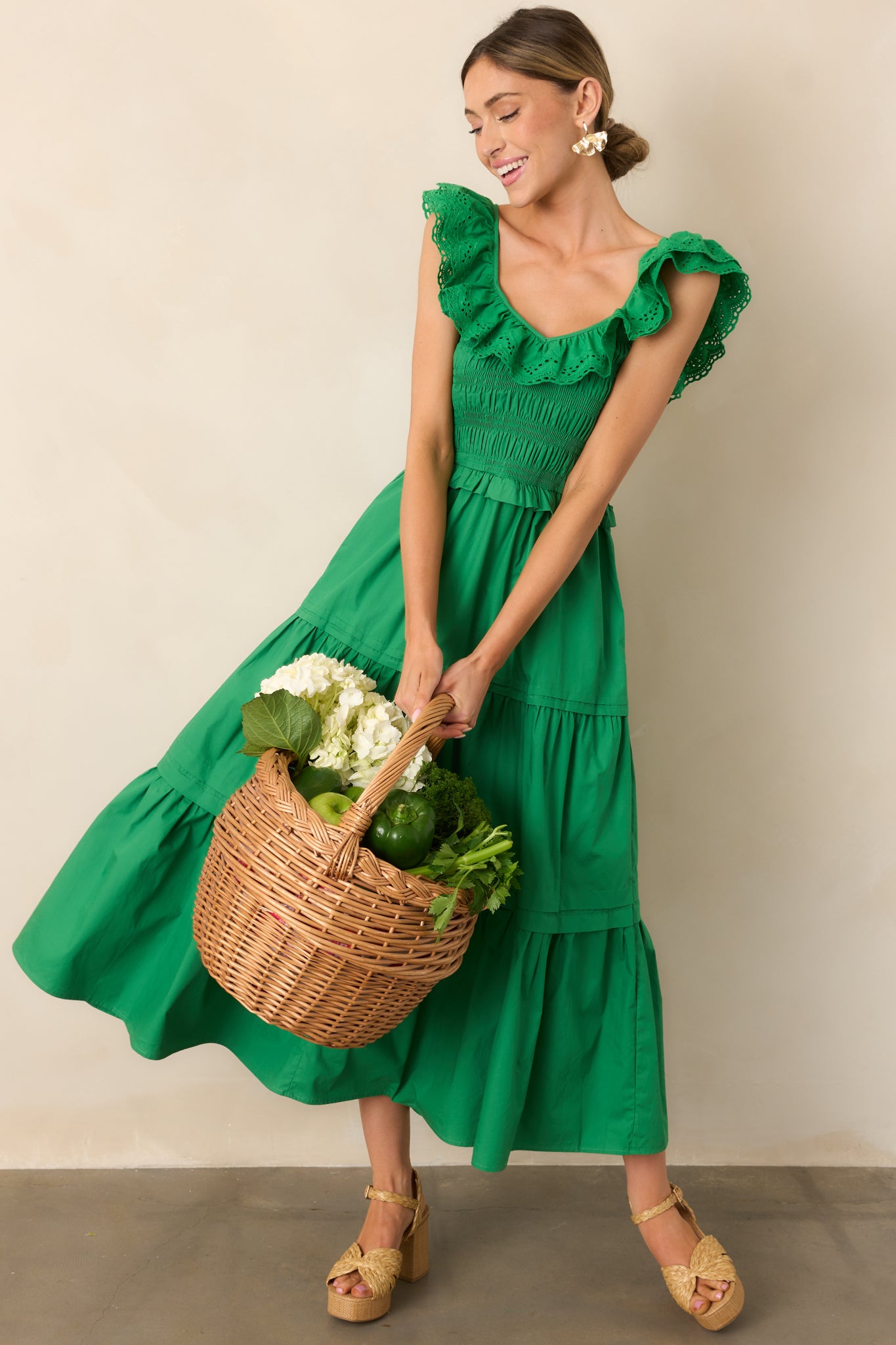 Cotton Green Maxi Dress - All Dresses | Red Dress Cotton Green Maxi Dress - All Dresses | Red Dress