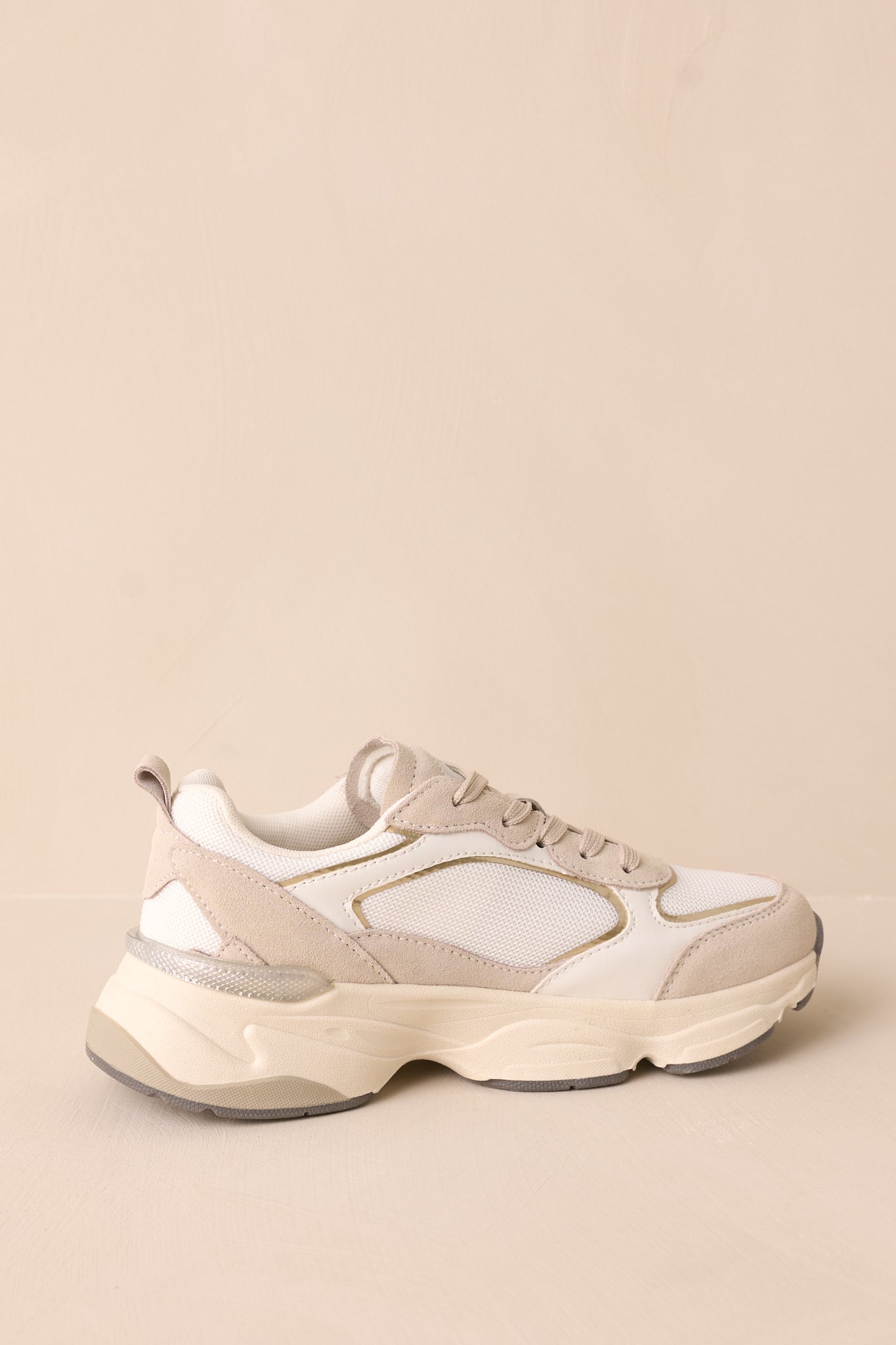 A detailed look at the sneaker’s textured materials and precise stitching, highlighting its layered design