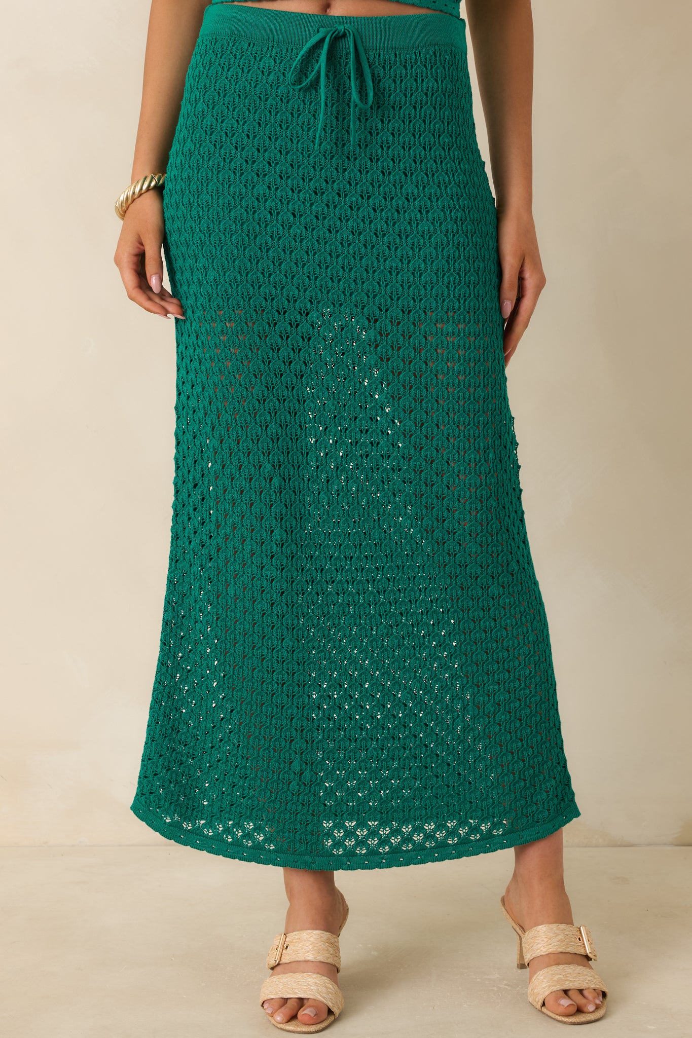Z Supply Women's Windswept Crochet Skirt, Rainforest