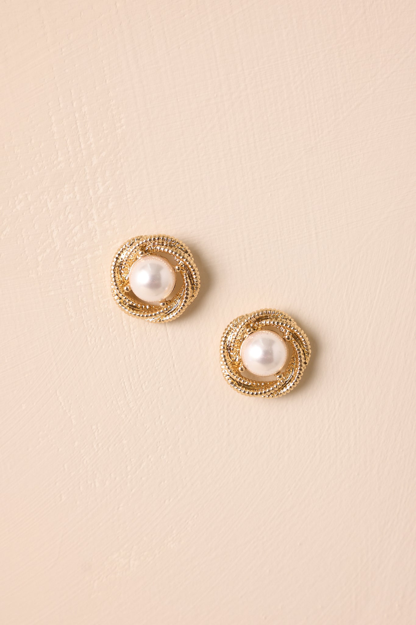 Quiet Lament Gold & Ivory Textured Earrings