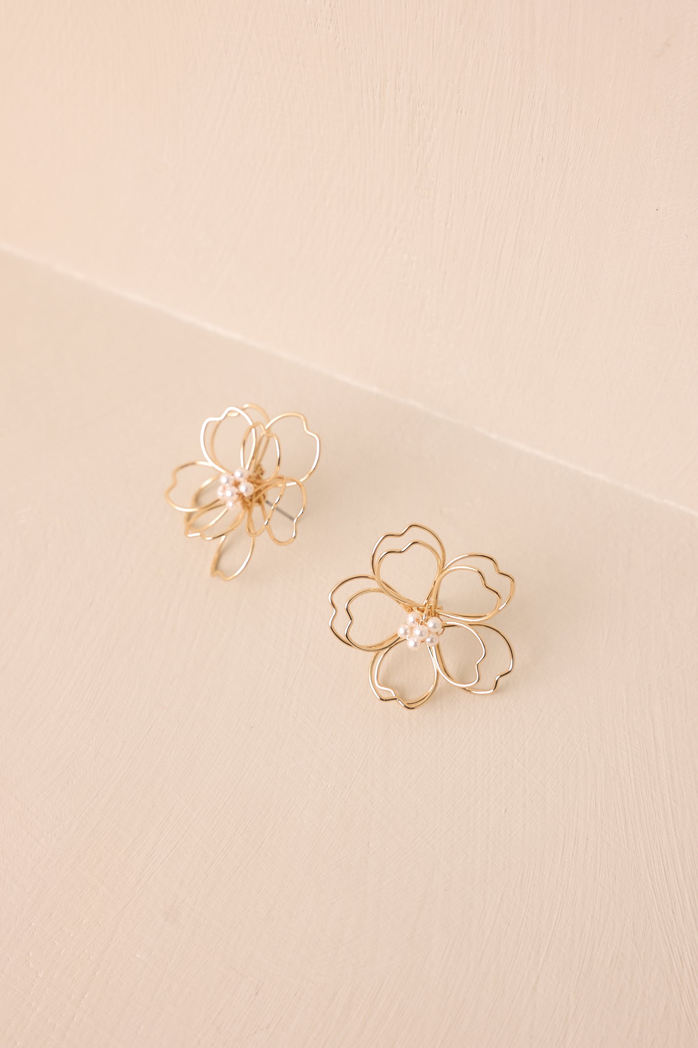 The Eternal Bloom Gold & Ivory Flower Earrings