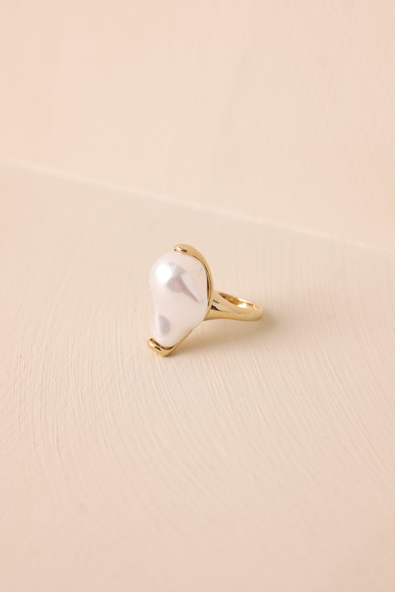 The Sea Calls Gold & Ivory Faux Pearl Ring
