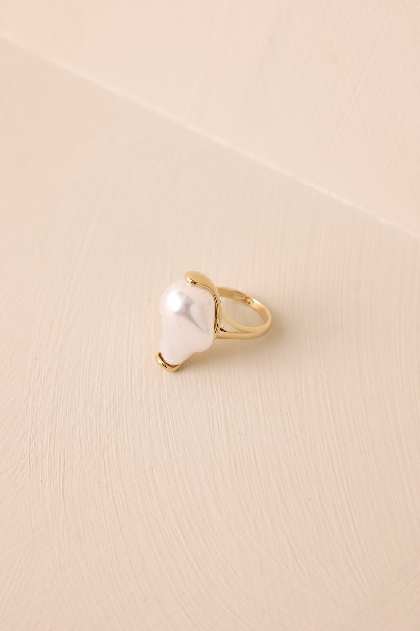 The Sea Calls Gold & Ivory Faux Pearl Ring