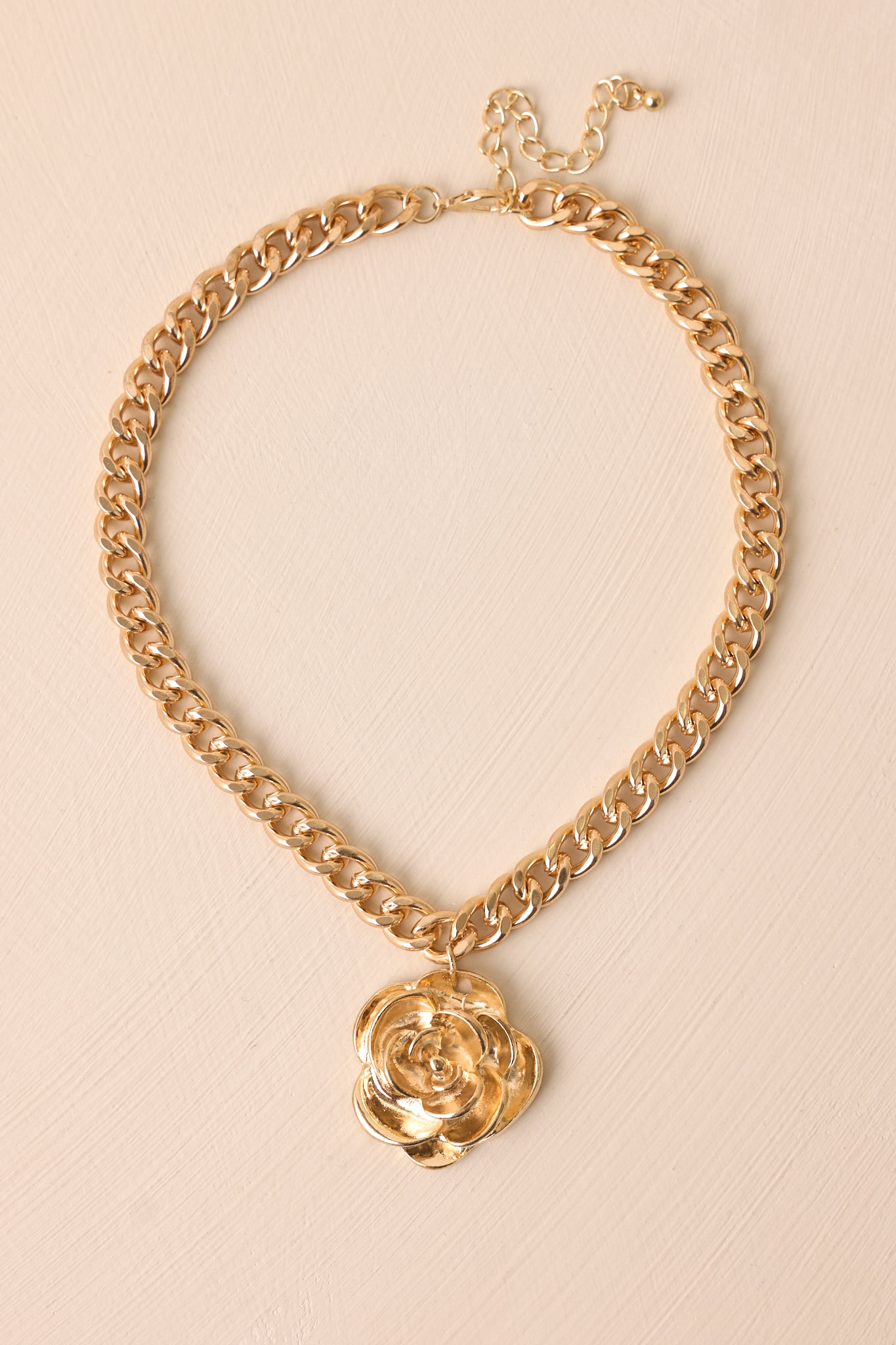 Gold Flower Pendant Necklace - All Jewelry | Red Dress Gold Flower Pendant Necklace - All Jewelry | Red Dress