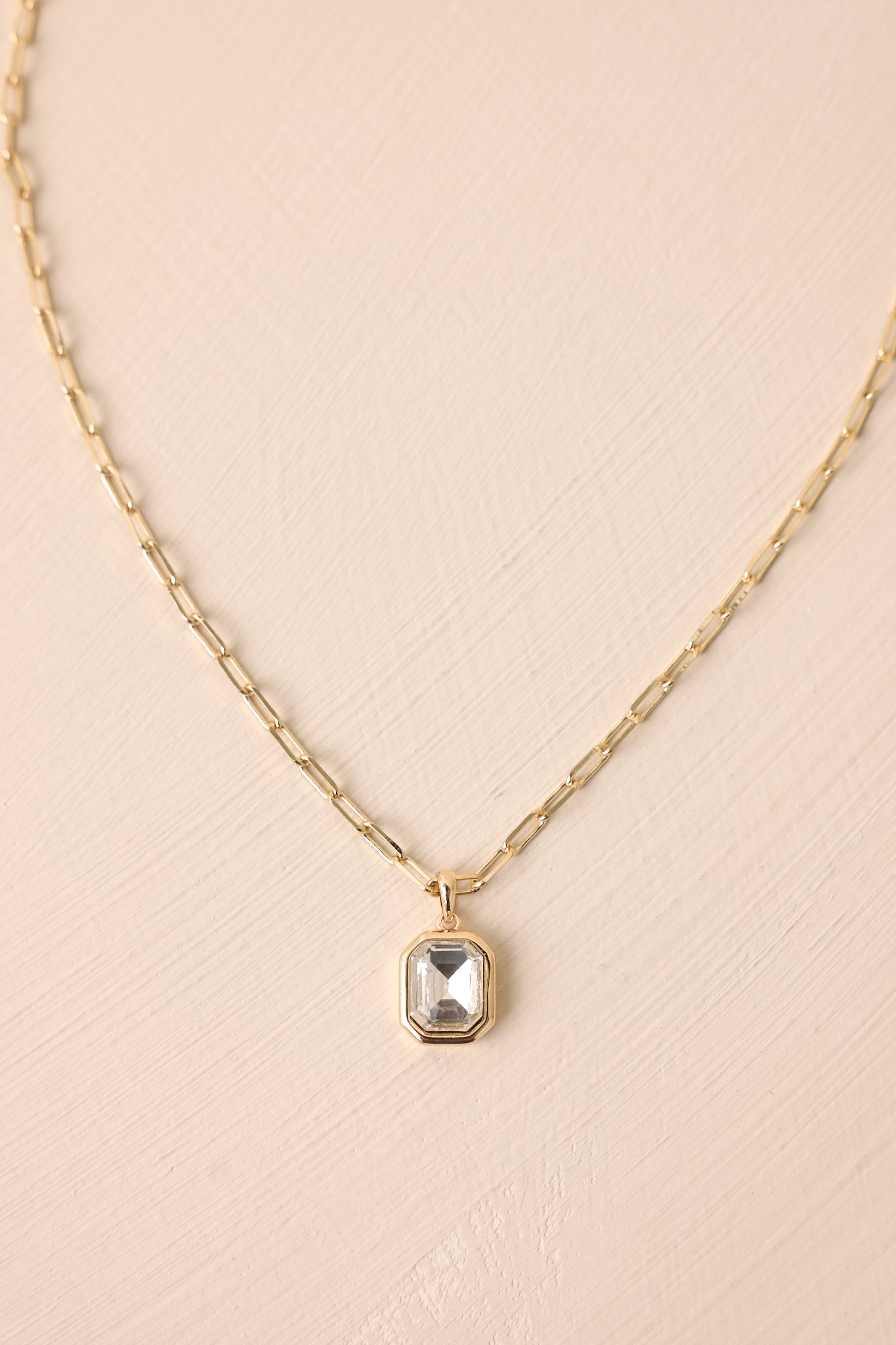 The Way Life Goes Gold Rhinestone Necklace