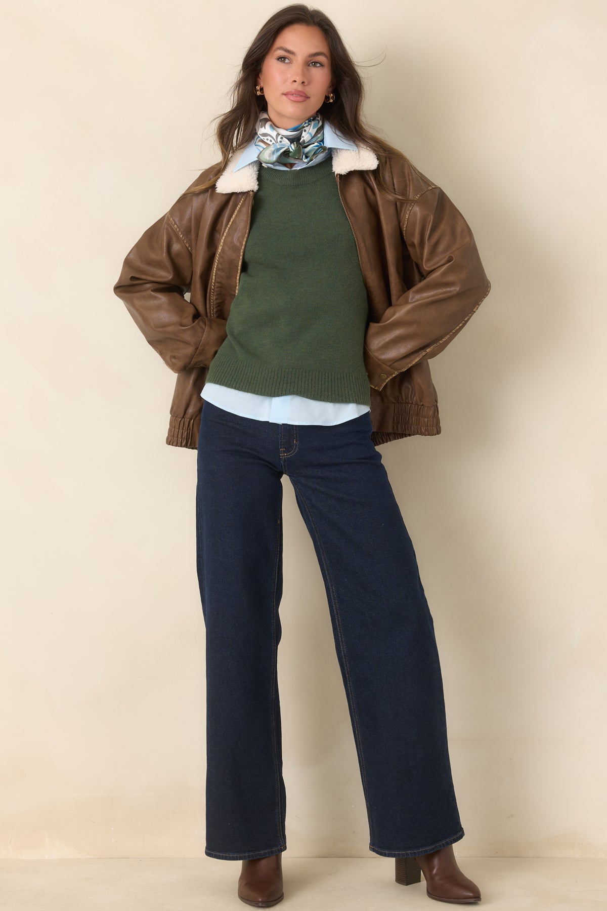 Z Supply The Atelier Dark Wash High-Rise Denim Trousers