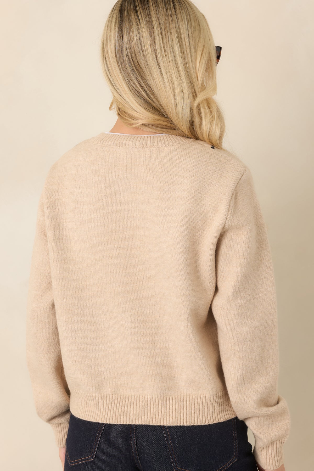 We Go Way Back Oatmeal Multi Argyle Knit Cardigan