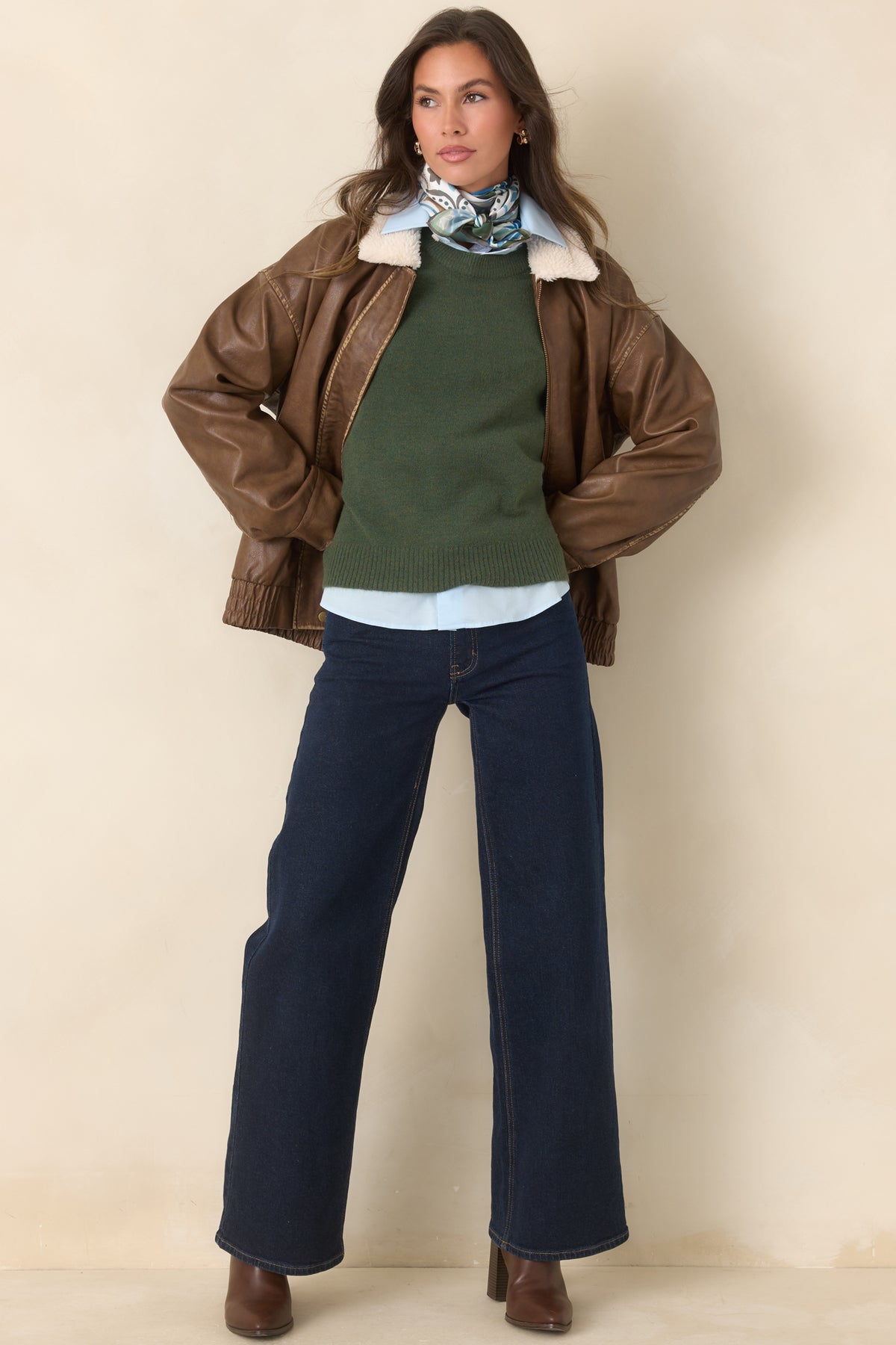 Z Supply The Atelier Dark Wash High-Rise Denim Trousers