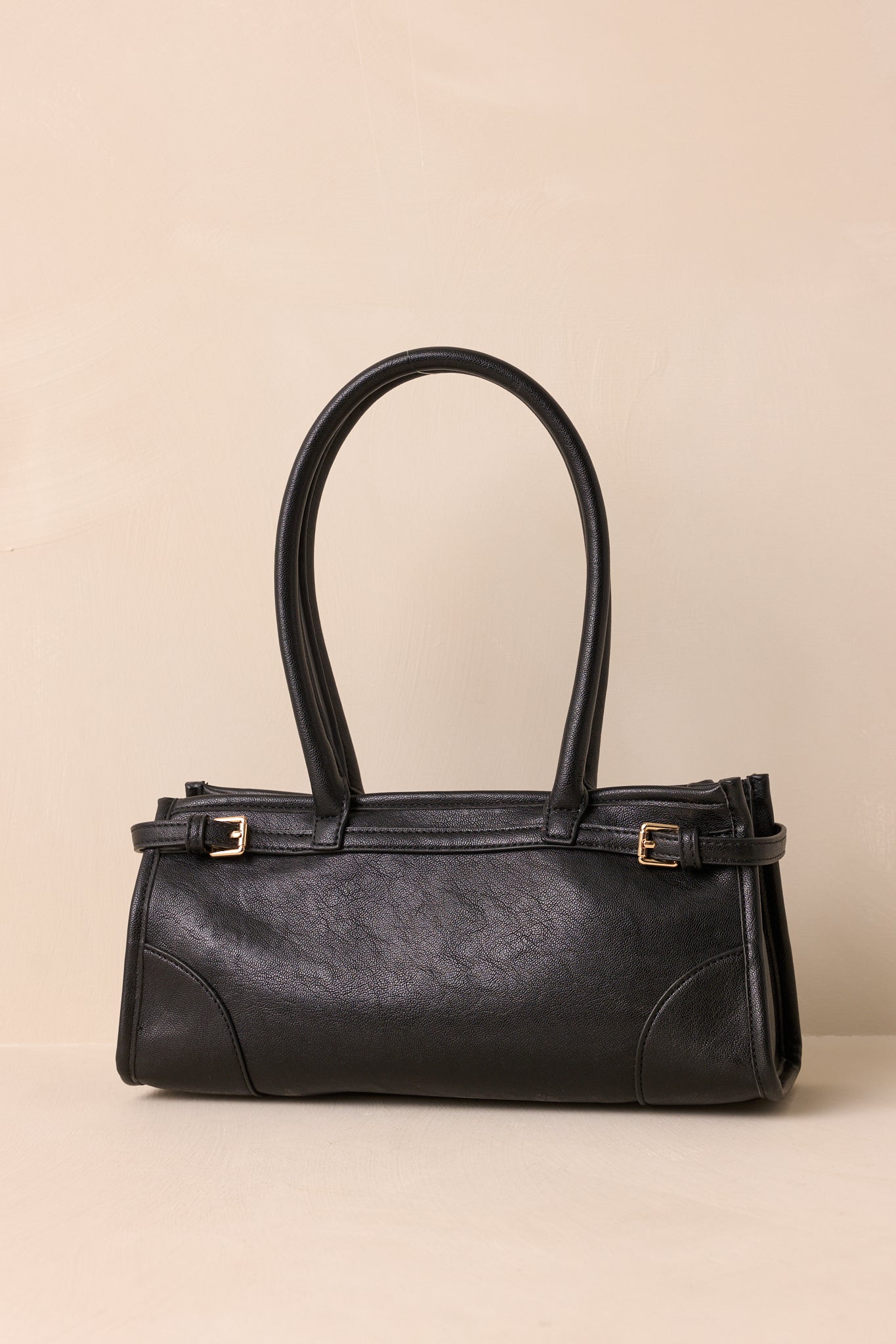 Loving What You See Black Faux Leather Handbag
