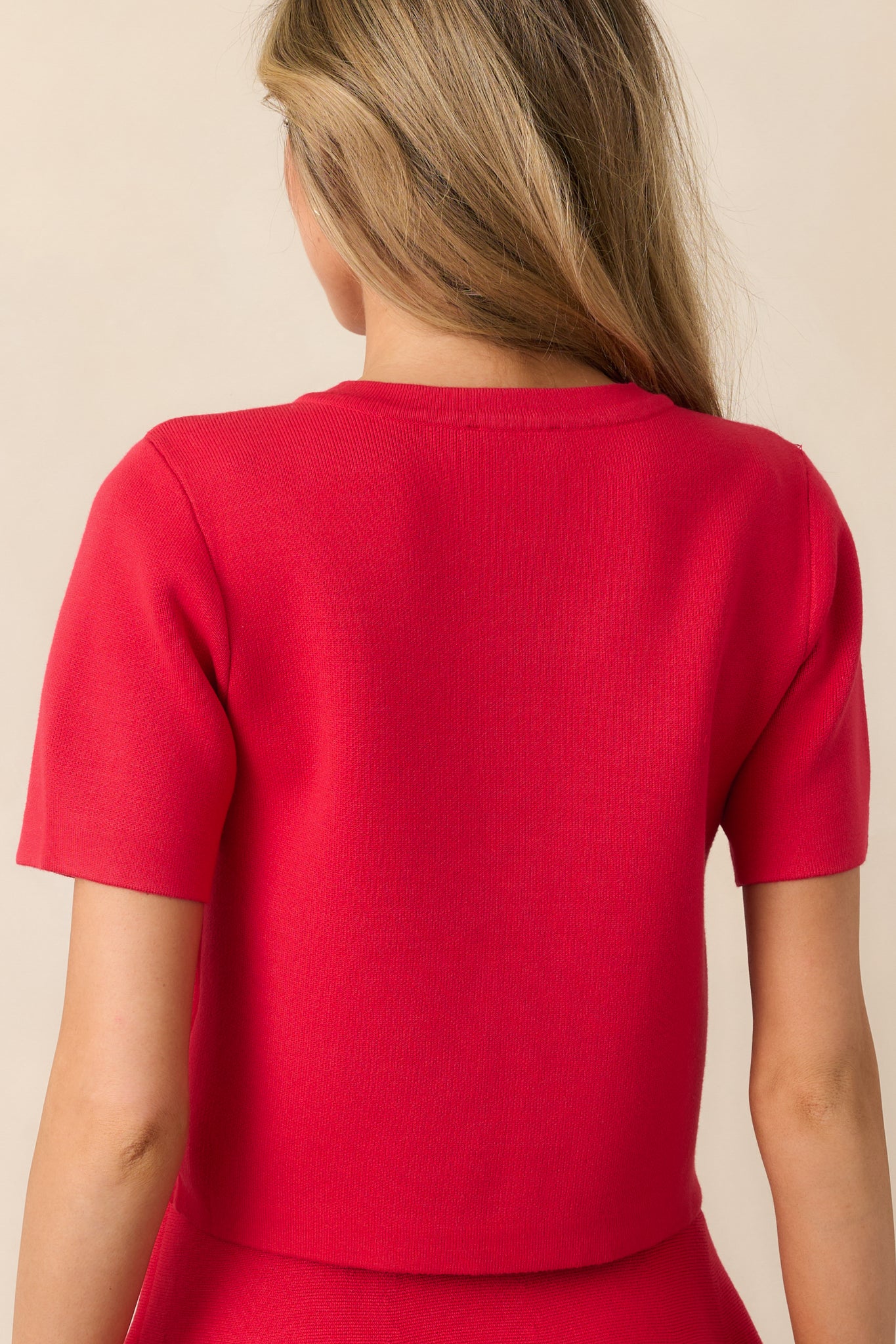 The Picture Of Perfection Red Short Sleeve Cardigan