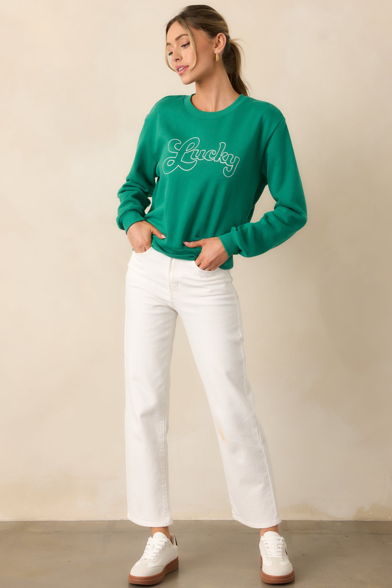 Hard At Work White Straight Leg Jeans