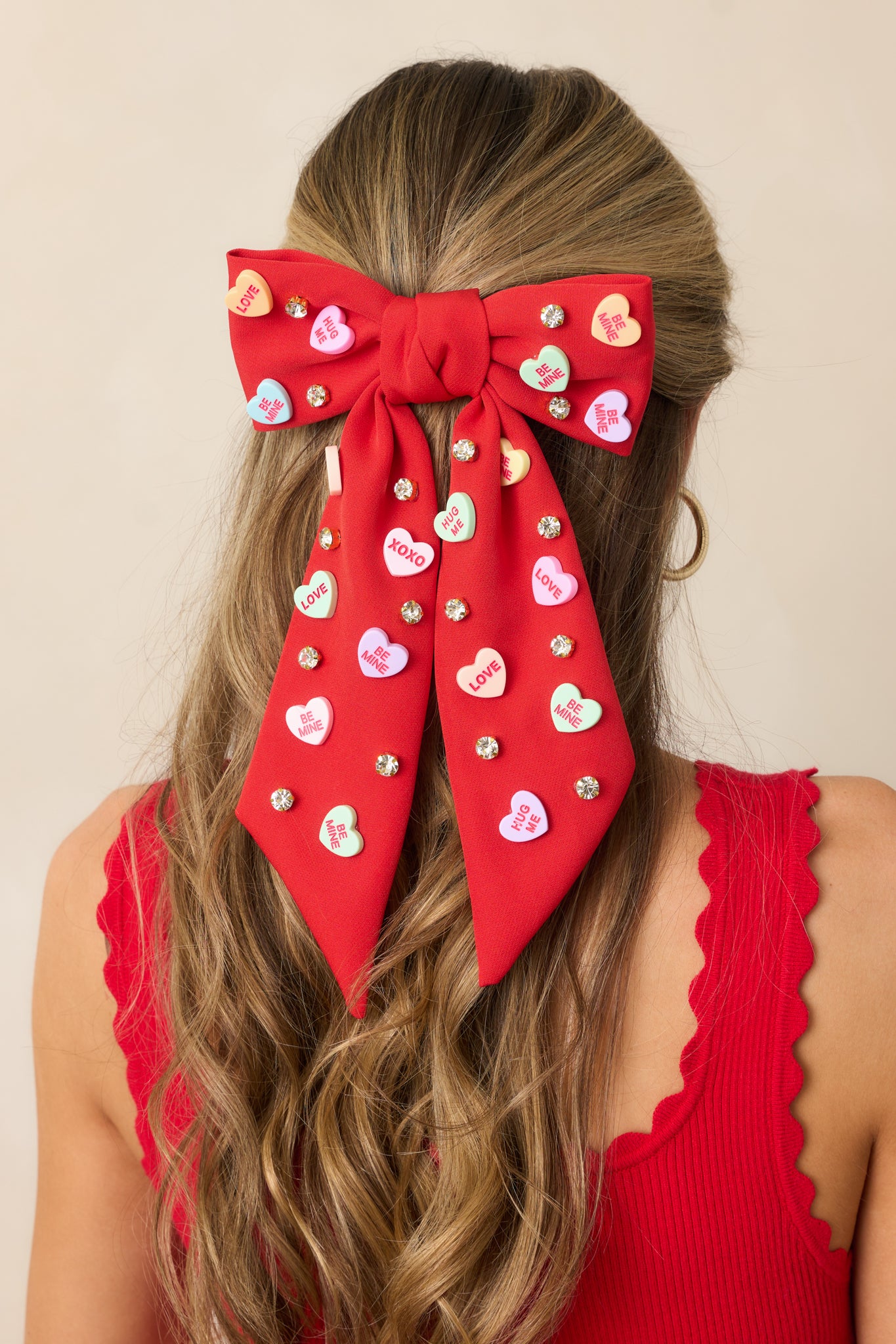 Red Clip In Bow - All Accessories