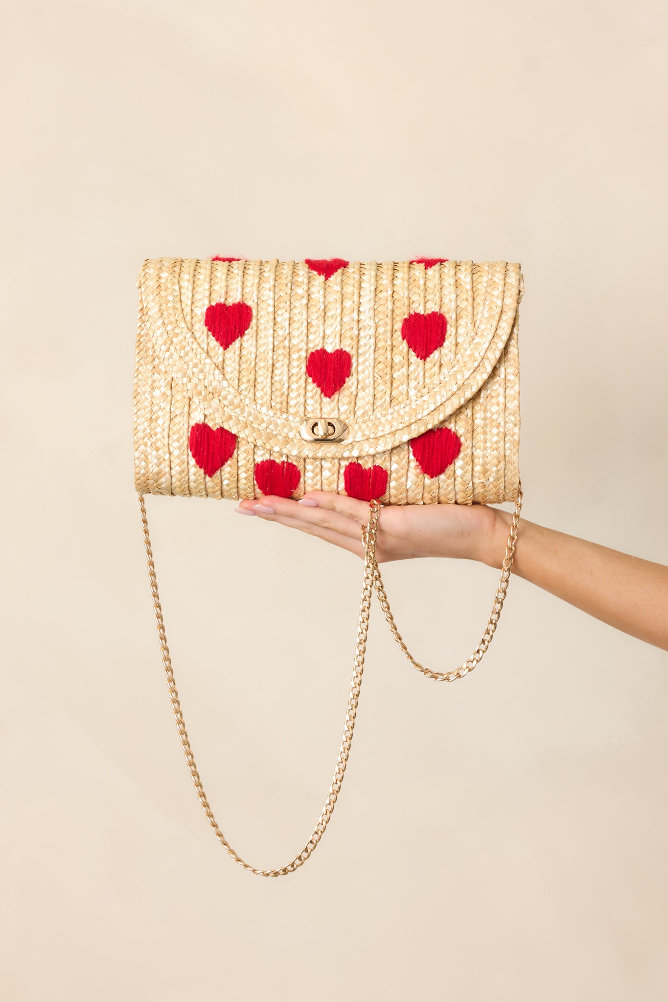 Natural Braided Straw Handbag All Accessories Red Dress