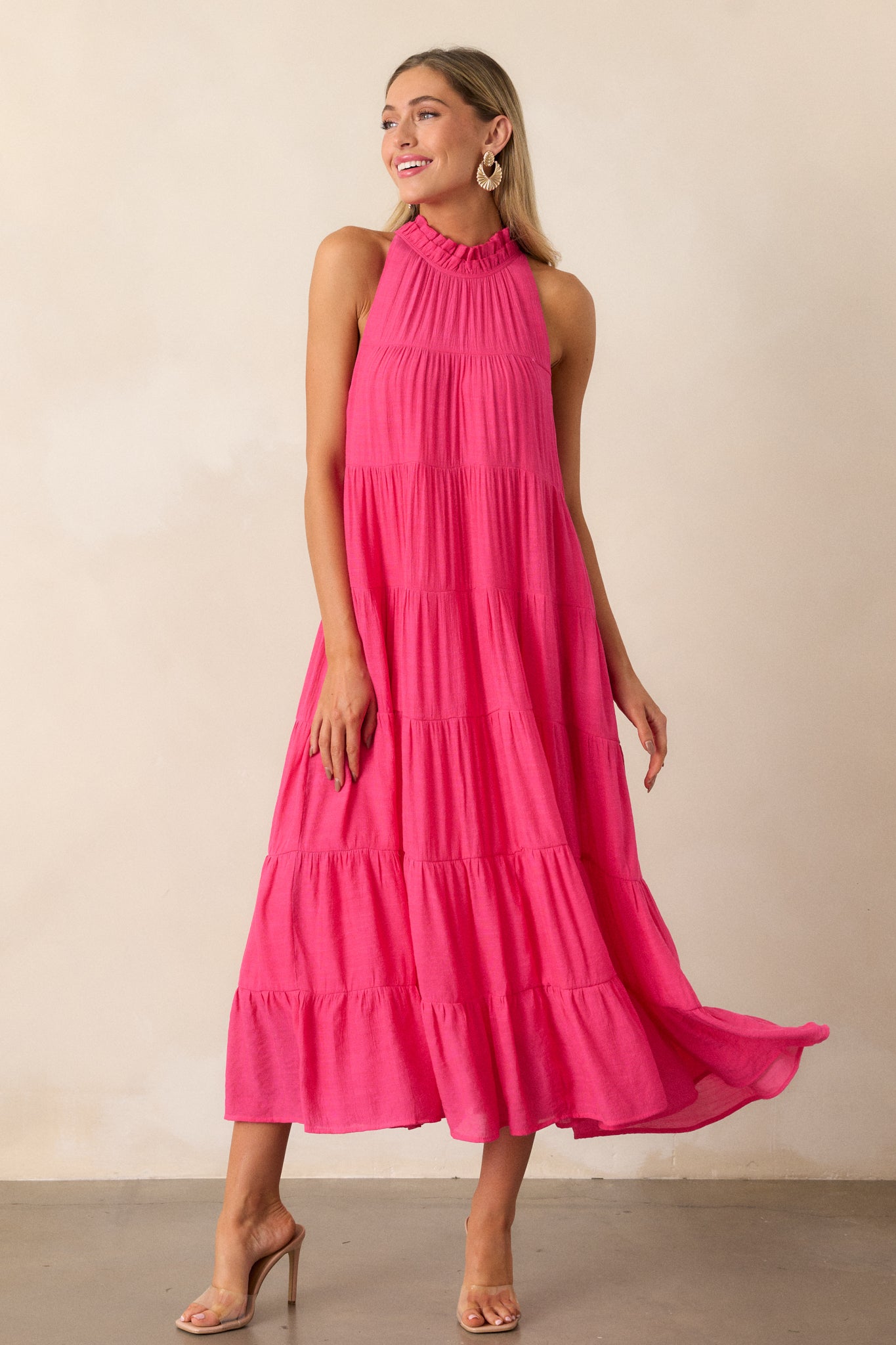 Take Me Dancing Hot Pink Maxi Dress Take Me Dancing Hot Pink Maxi Dress