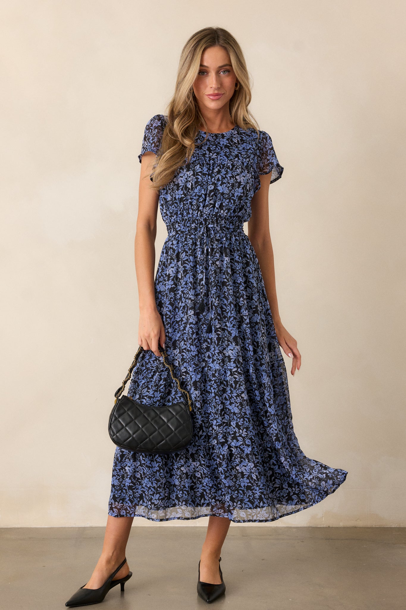 MINKPINK Lucinda Midnight Blue Floral Midi Dress | Red Dress MINKPINK Lucinda Midnight Blue Floral Midi Dress | Red Dress