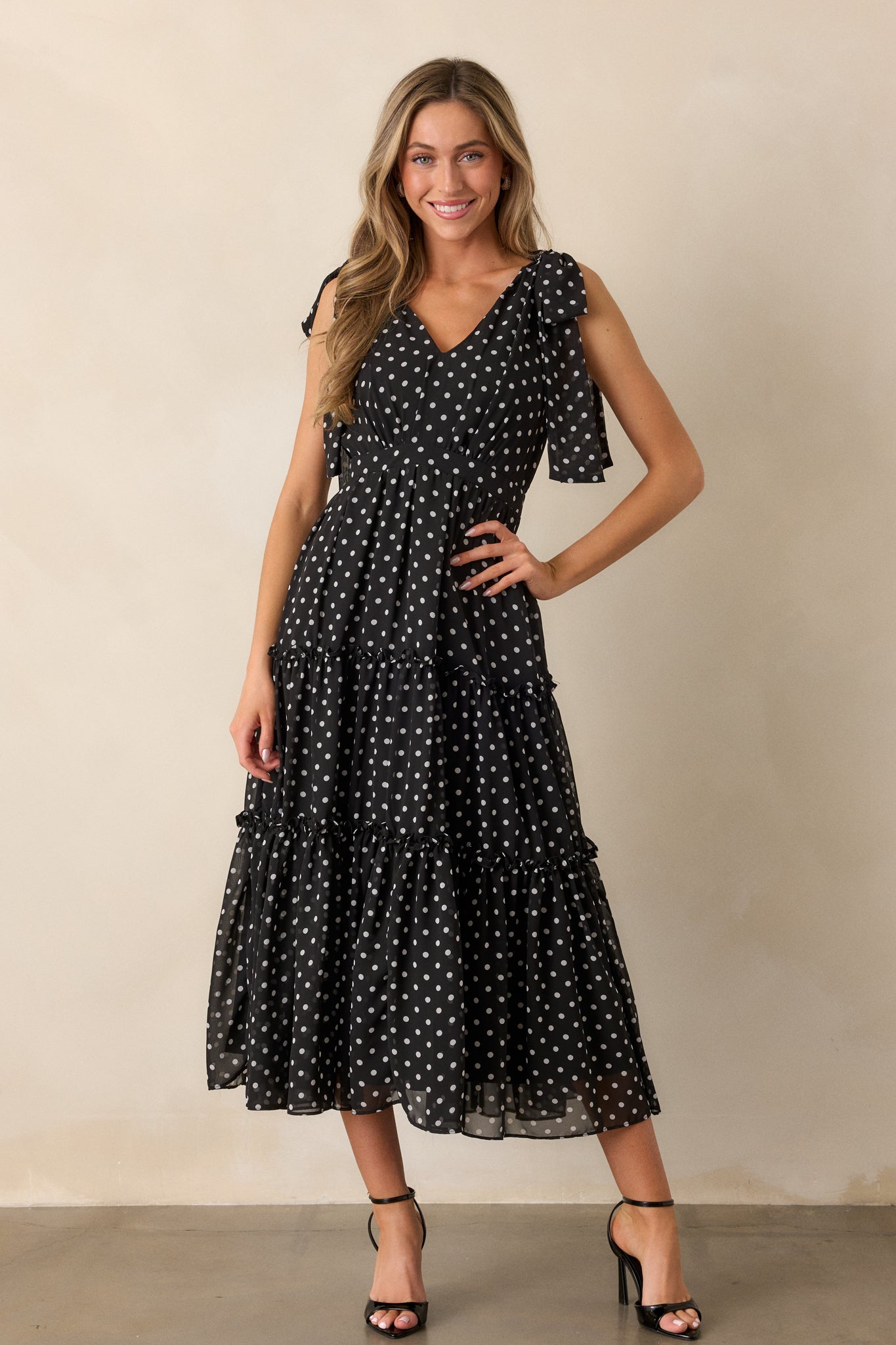 Black Polka Dot Maxi Dress All Dresses Red Dress