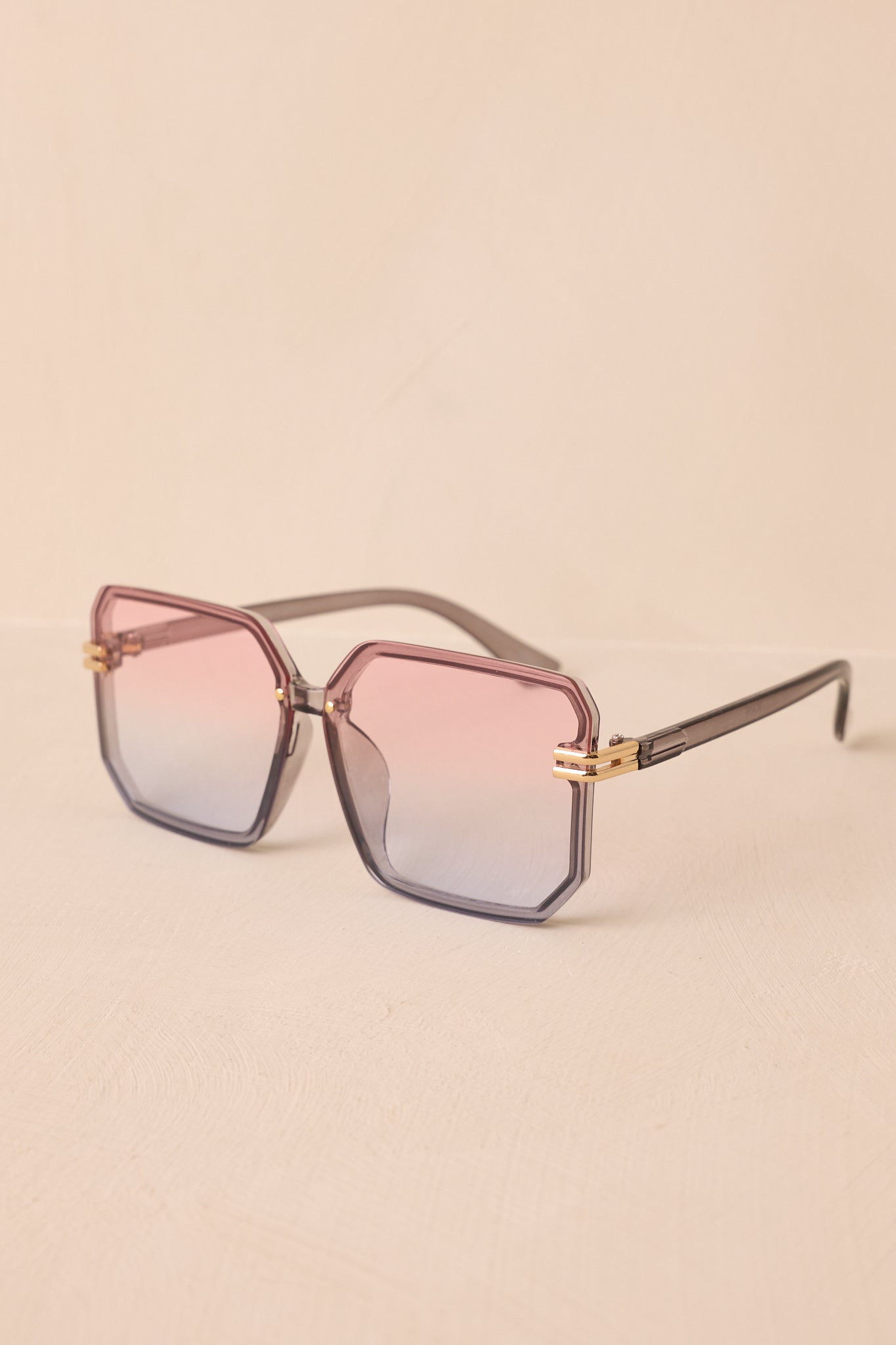 Glistening Lights Pink & Blue Square Sunglasses