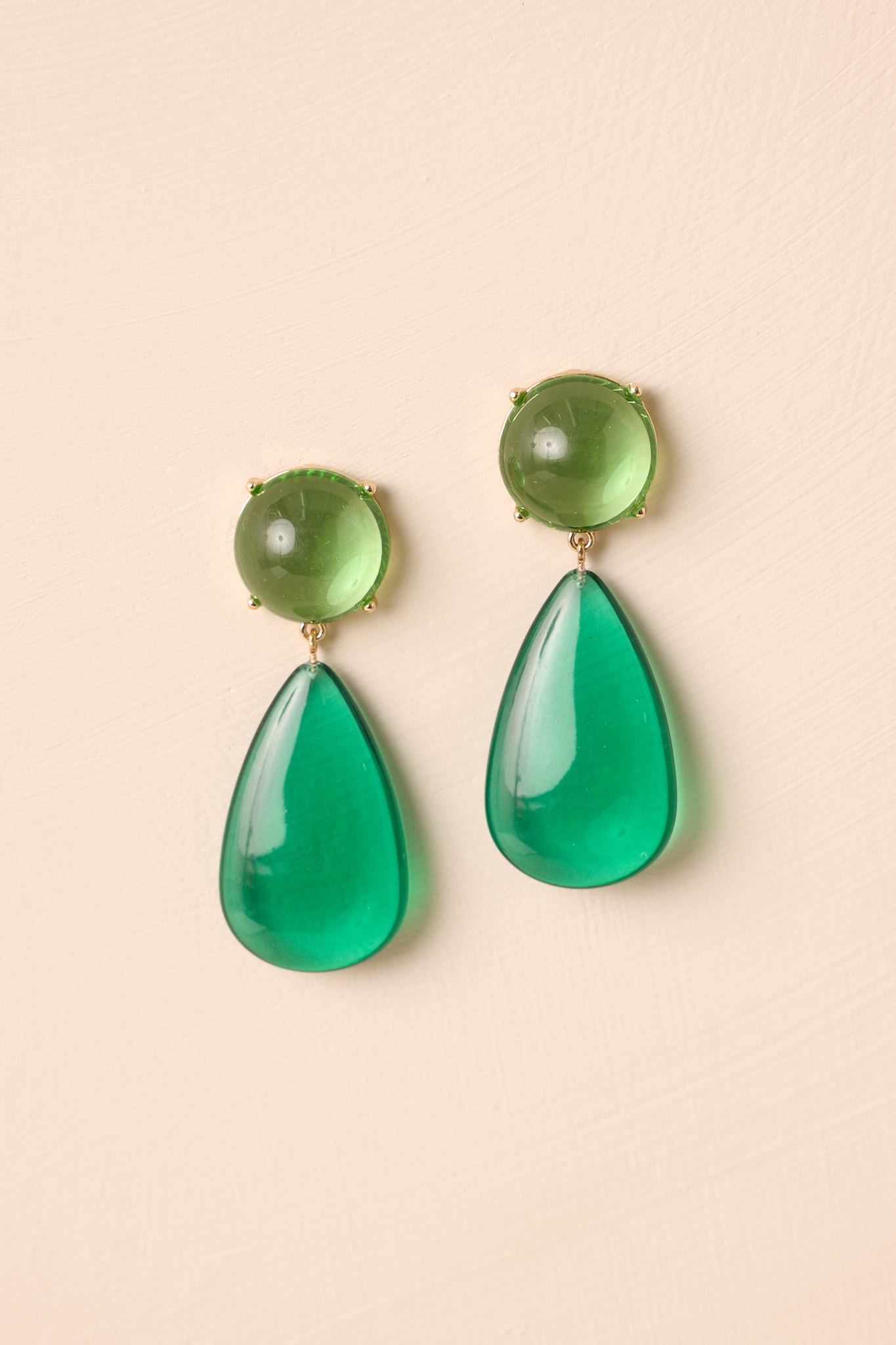 Green Drop Earrings - All Earrings | Red Dress Green Drop Earrings - All Earrings | Red Dress