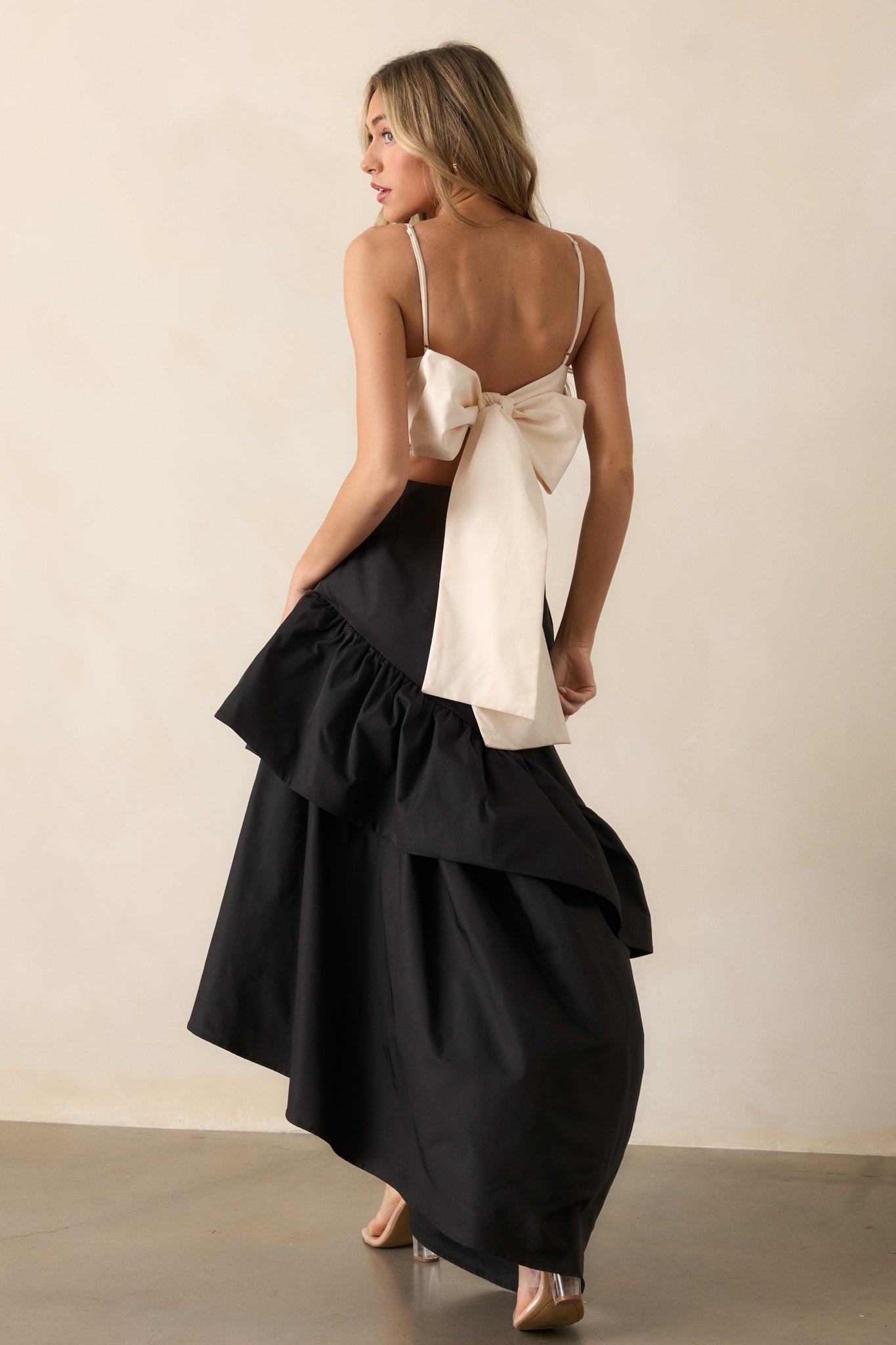 Black Asymmetrical Maxi Dress - All Dresses | Red Dress Black Asymmetrical Maxi Dress - All Dresses | Red Dress