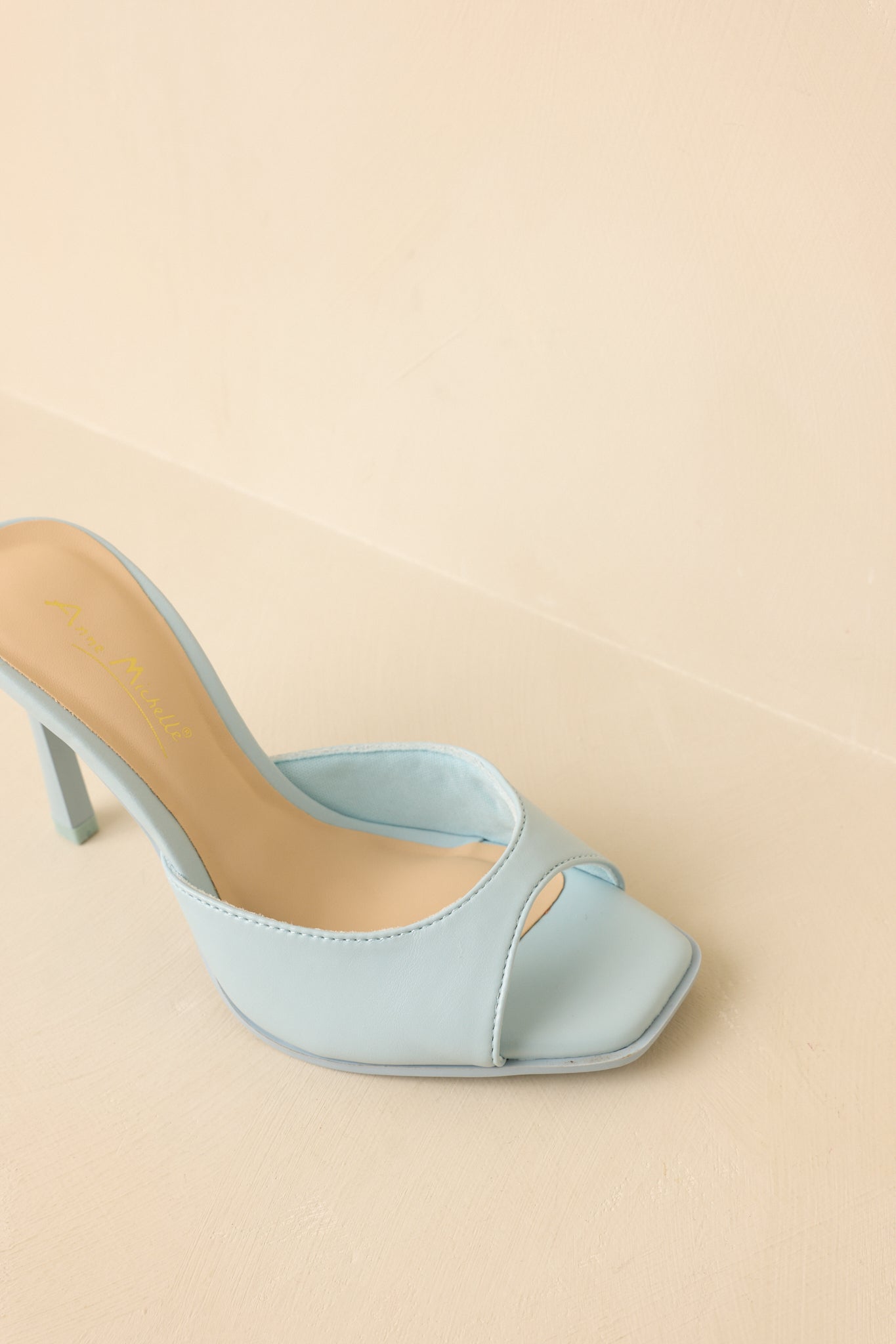 Such a Tease Blue Square Toe Heeled Mule Sandals