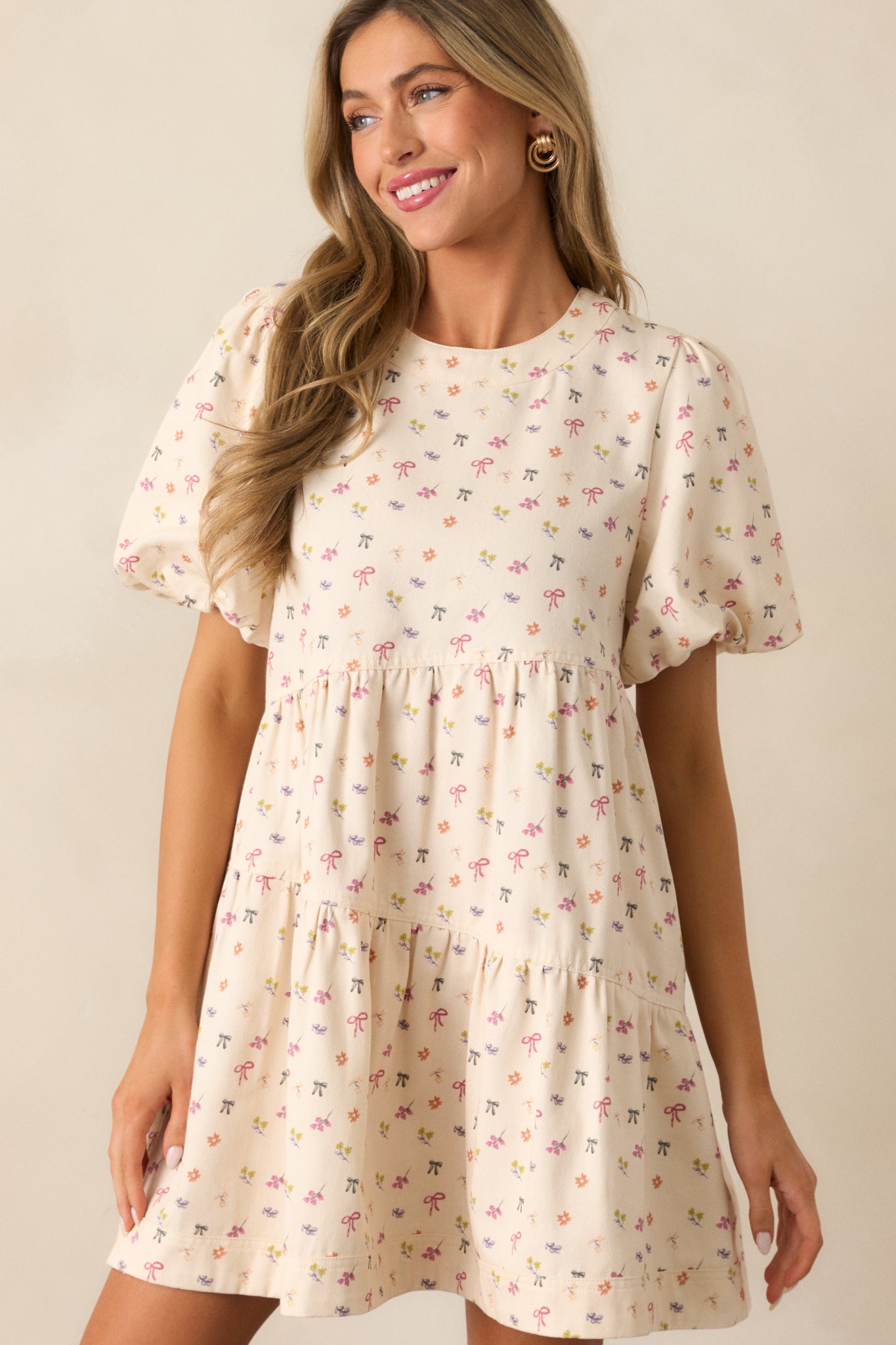 dainty floral mini dress Light Blue Floral Mini Dress | Trendy Women's Dresses