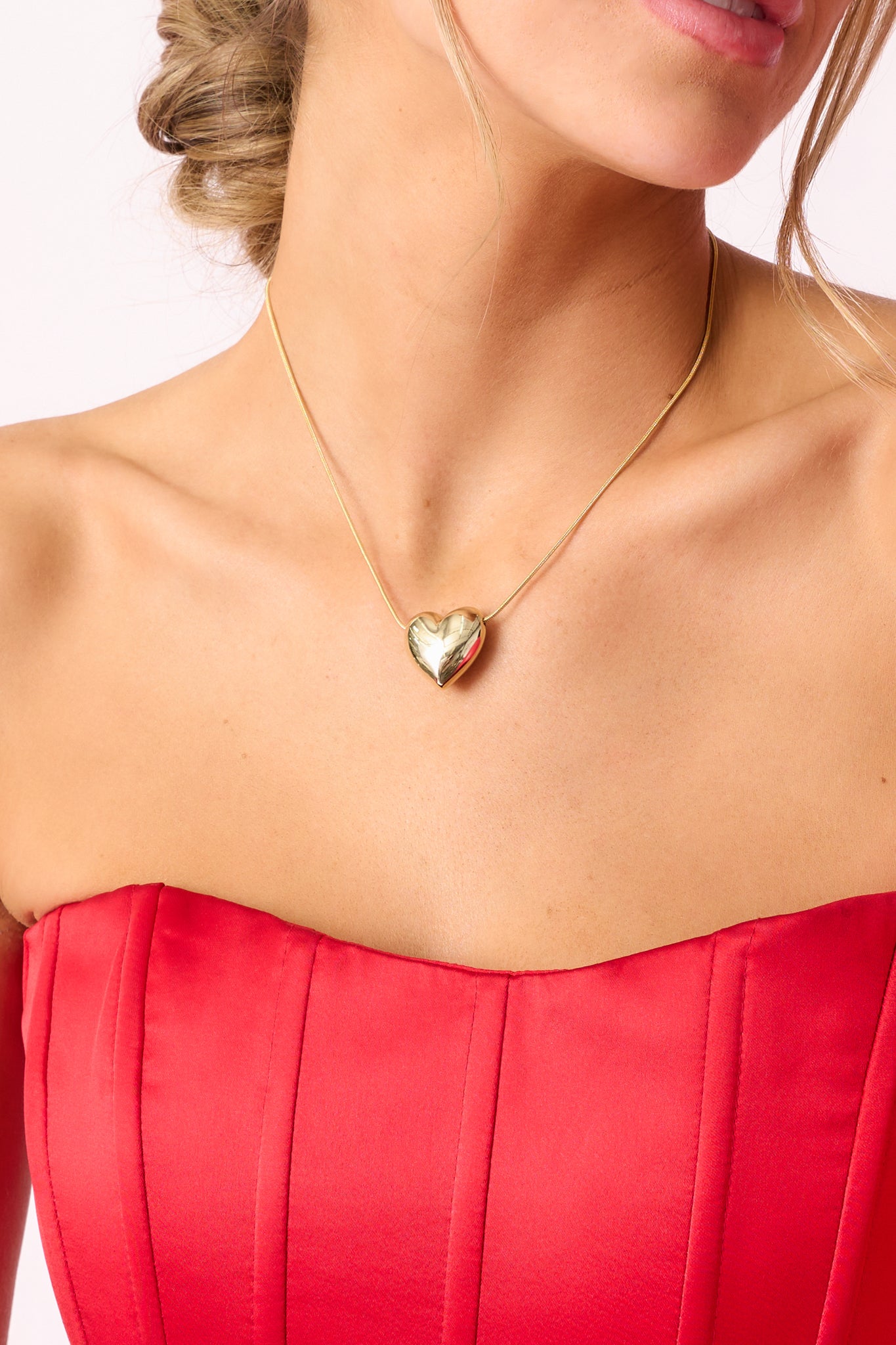 Gold Heart Pendant Necklace - All Jewelry | Red Dress Gold Heart Pendant Necklace - All Jewelry | Red Dress