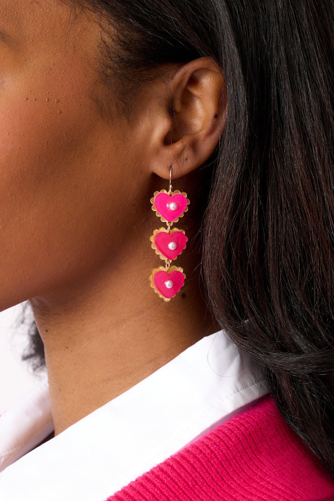 earrings for hot pink dress open lace back dress The Pink Reef Lavender French Orchid Earrings