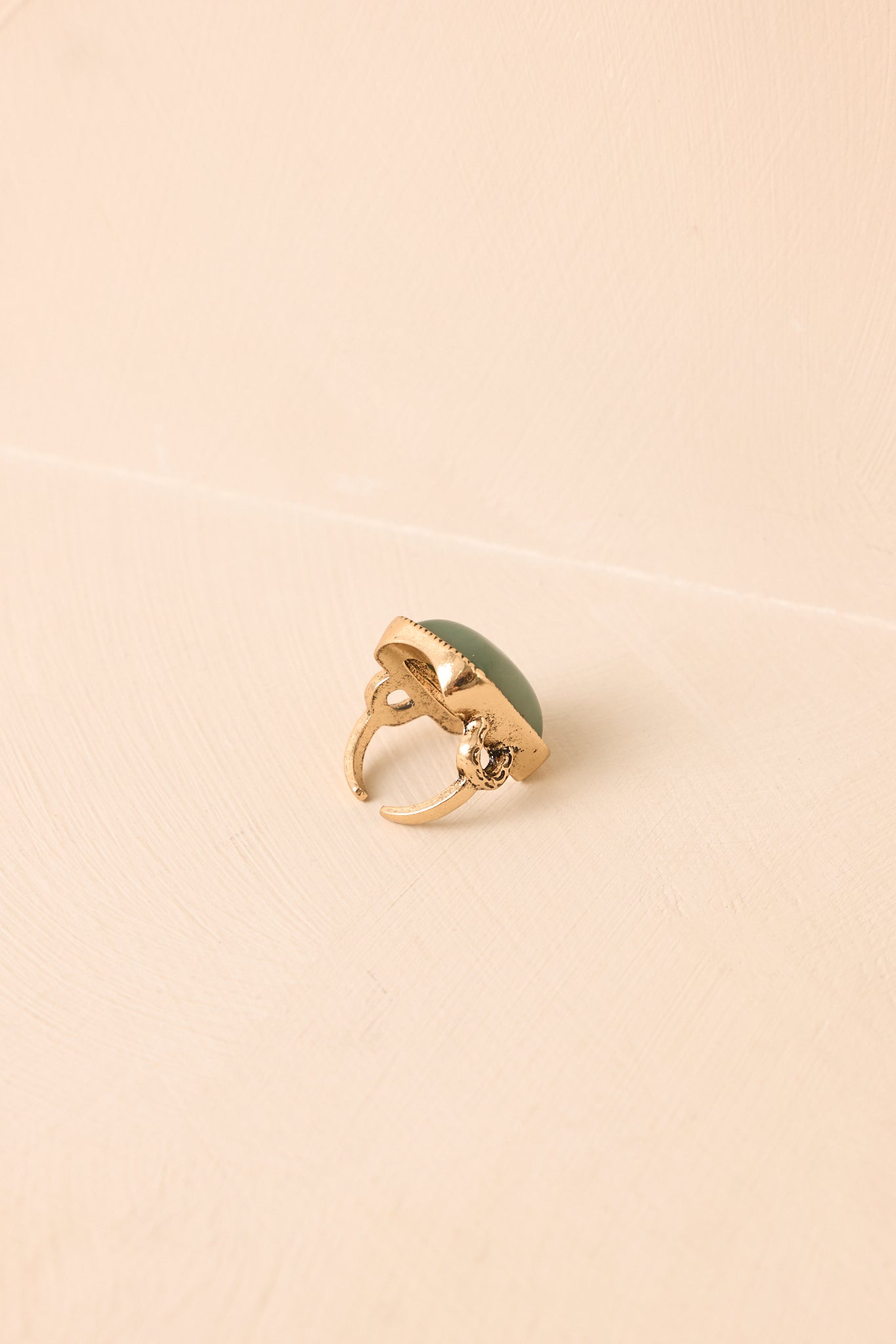 Wrapped Around My Finger Sage Green Stone Ring