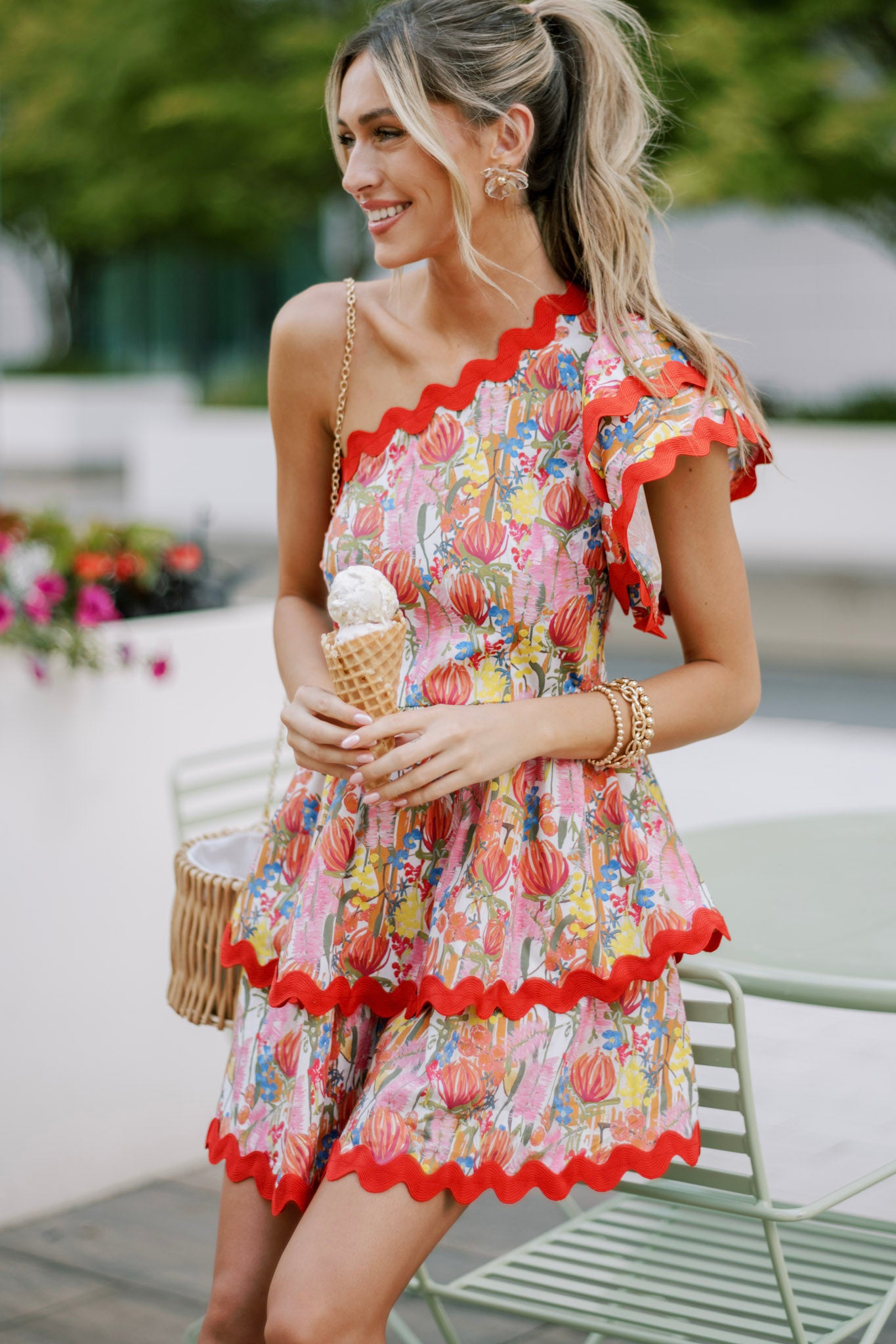 red floral romper dress Women's Floral Walk Through Maxi Romper