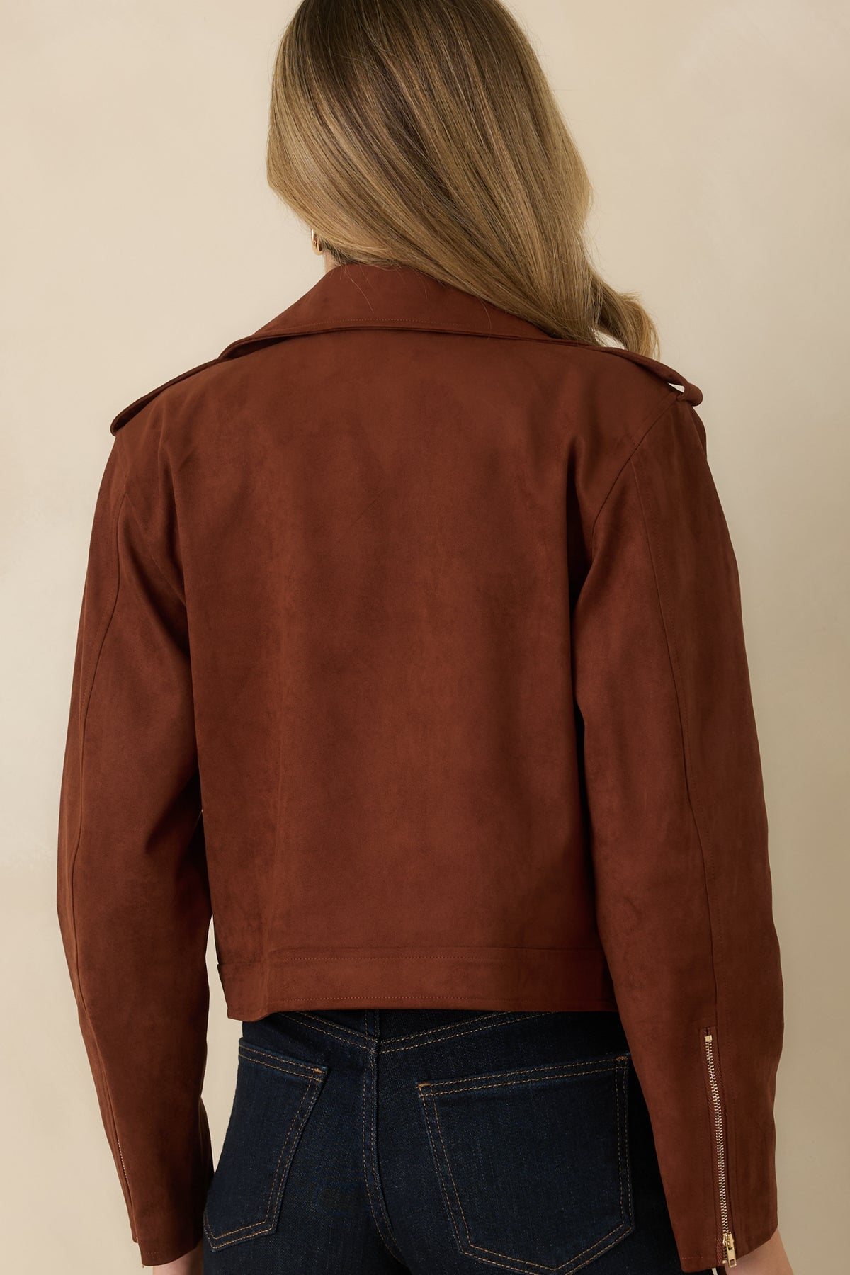 Prosperina High Line Brownstone Vegan Suede Jacket