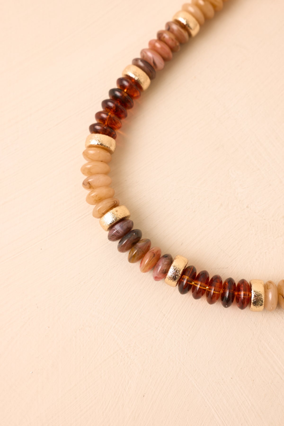 Clear As Day Dark Brown Multi Beaded Necklace