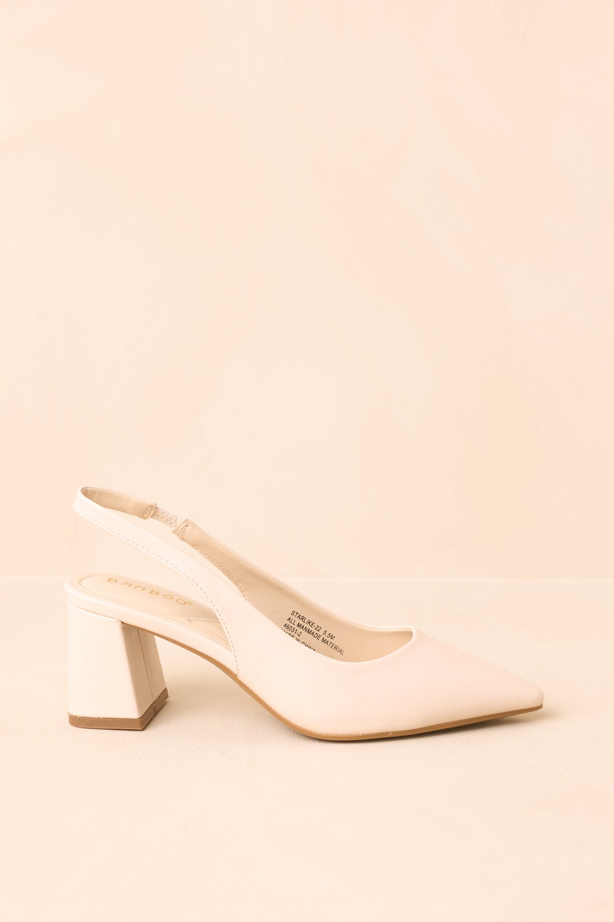 Lost Your Chance Ivory Pointed-Toe Slingback Heels