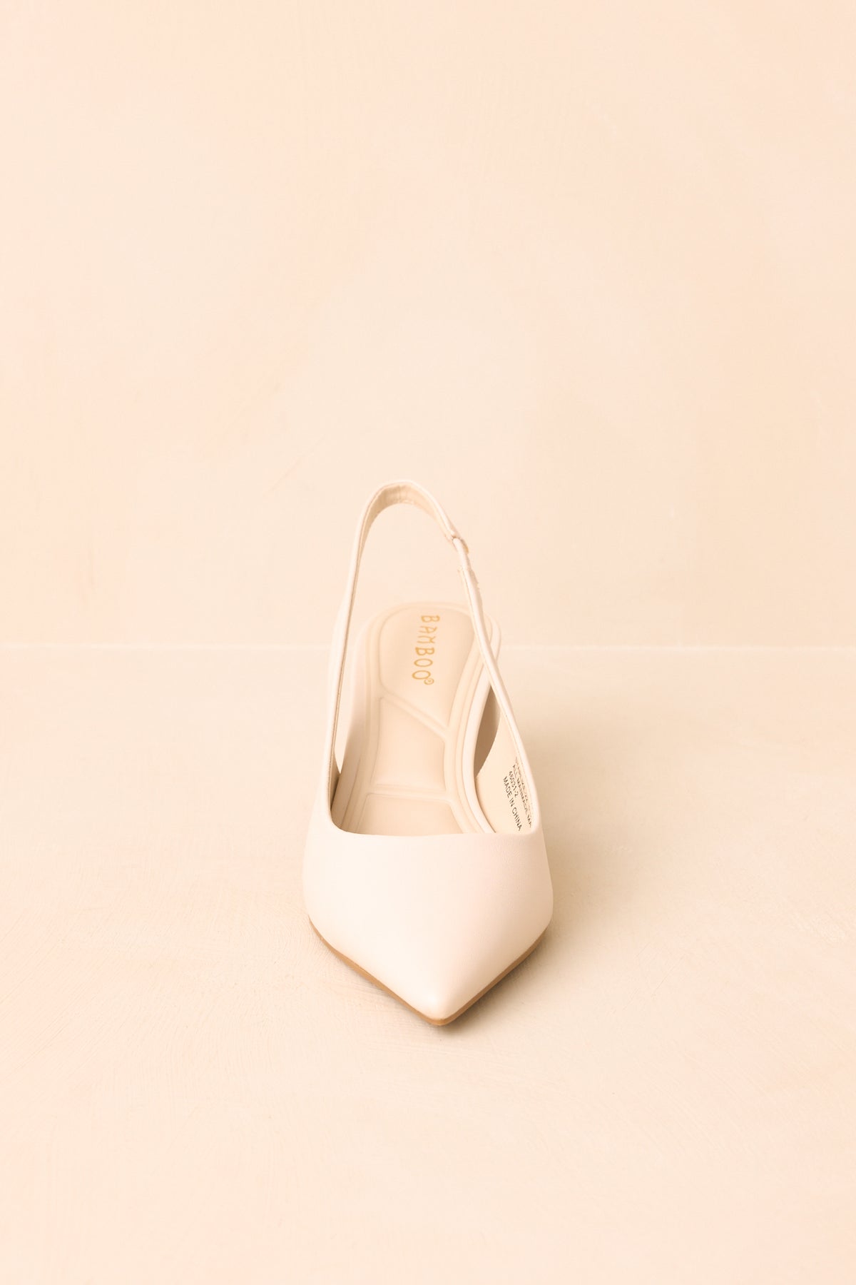 Lost Your Chance Ivory Pointed-Toe Slingback Heels