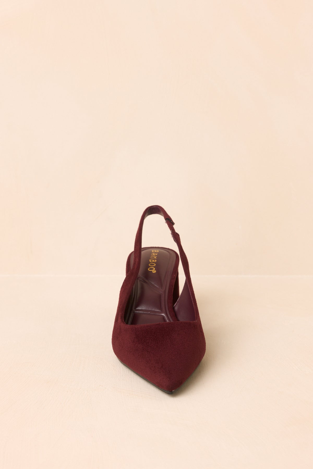 Lost Your Chance Plum Faux Suede Pointed-Toe Slingback Heels