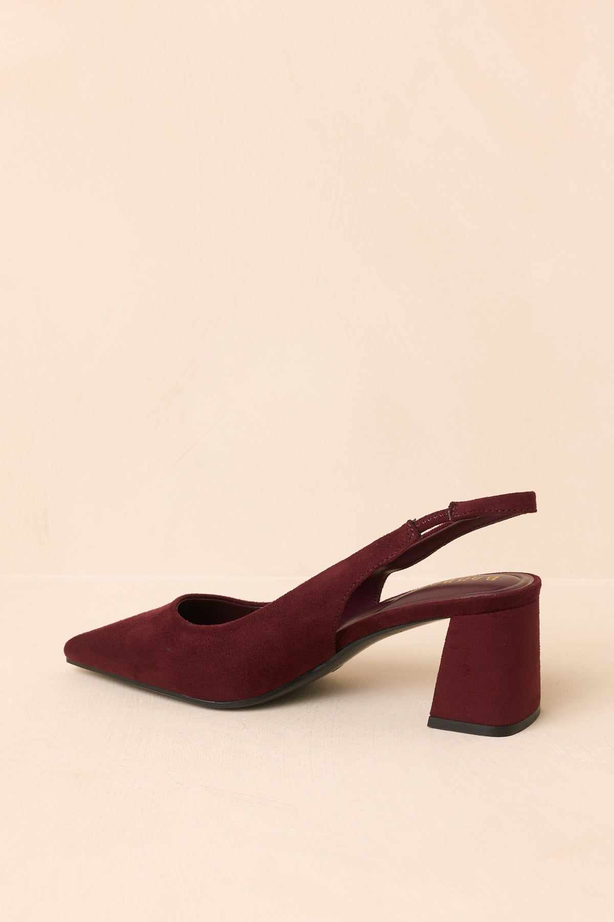Lost Your Chance Plum Faux Suede Pointed-Toe Slingback Heels