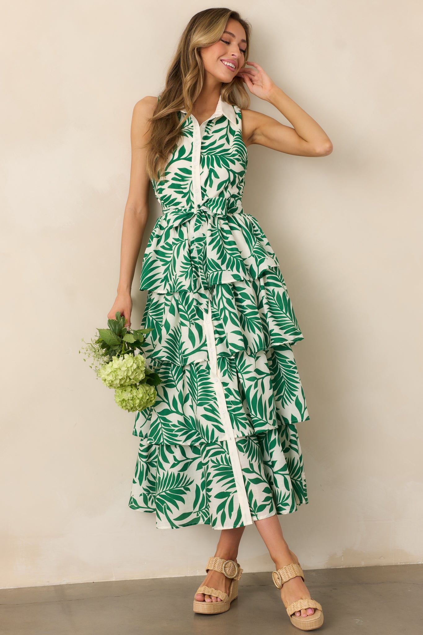 Green Floral Maxi Shirt Dress - All Dresses | Red Dress Green Floral Maxi Shirt Dress - All Dresses | Red Dress
