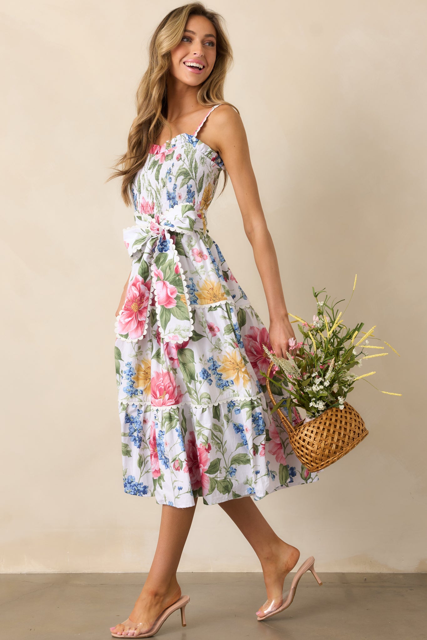 Prosperina Darcy Cotton Maxi Dress In Dream Garden Floral | Red Dress Prosperina Darcy Cotton Maxi Dress In Dream Garden Floral | Red Dress