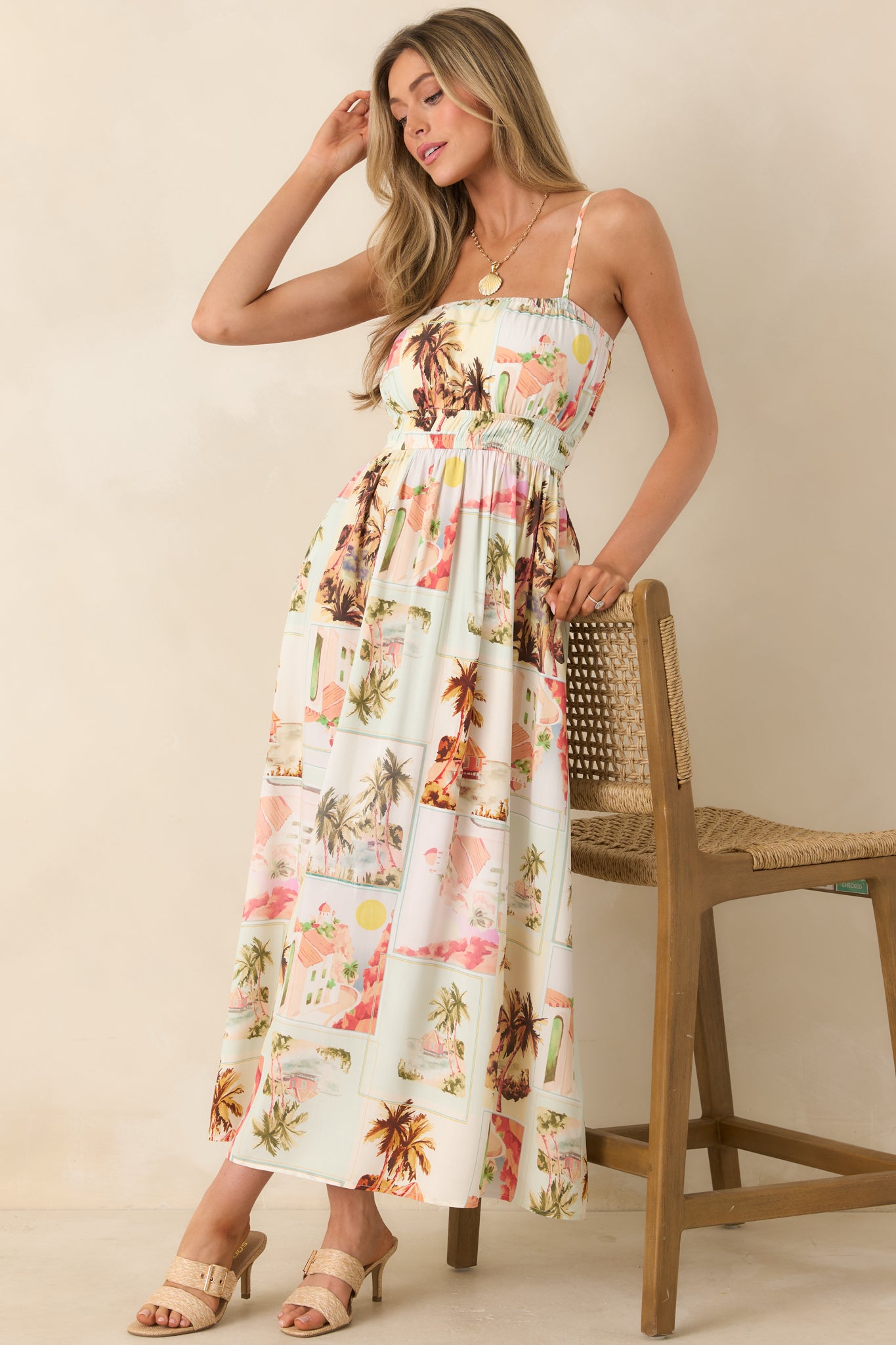 postcard midi dress Cami Postcard Midi Dress Just the Thing