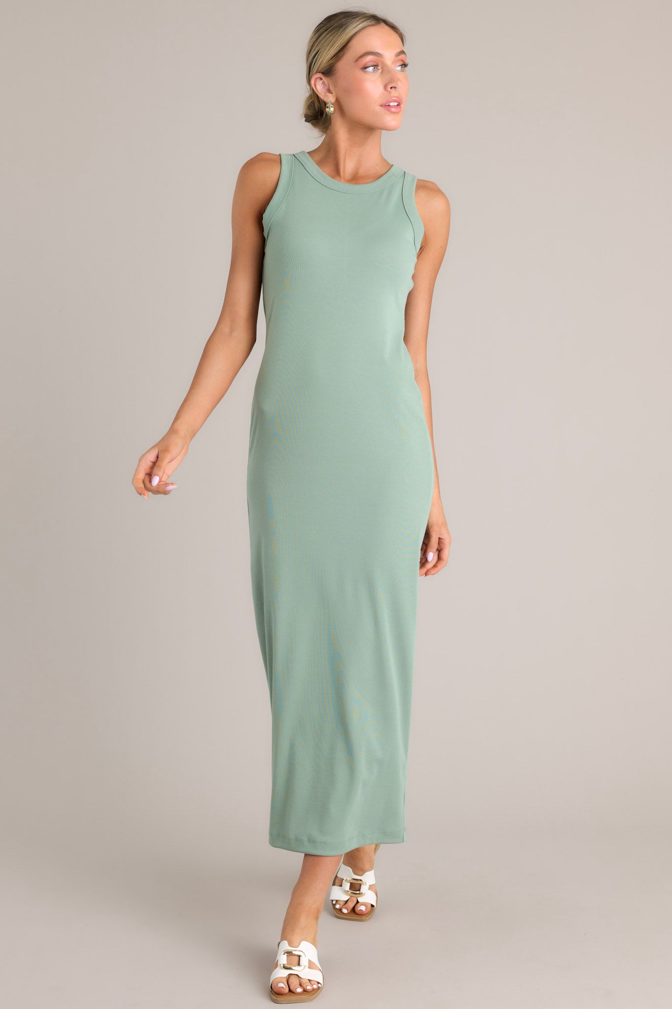 Sage Green Maxi T-Shirt Dress - All Dresses Sage Green Maxi T-Shirt Dress - All Dresses