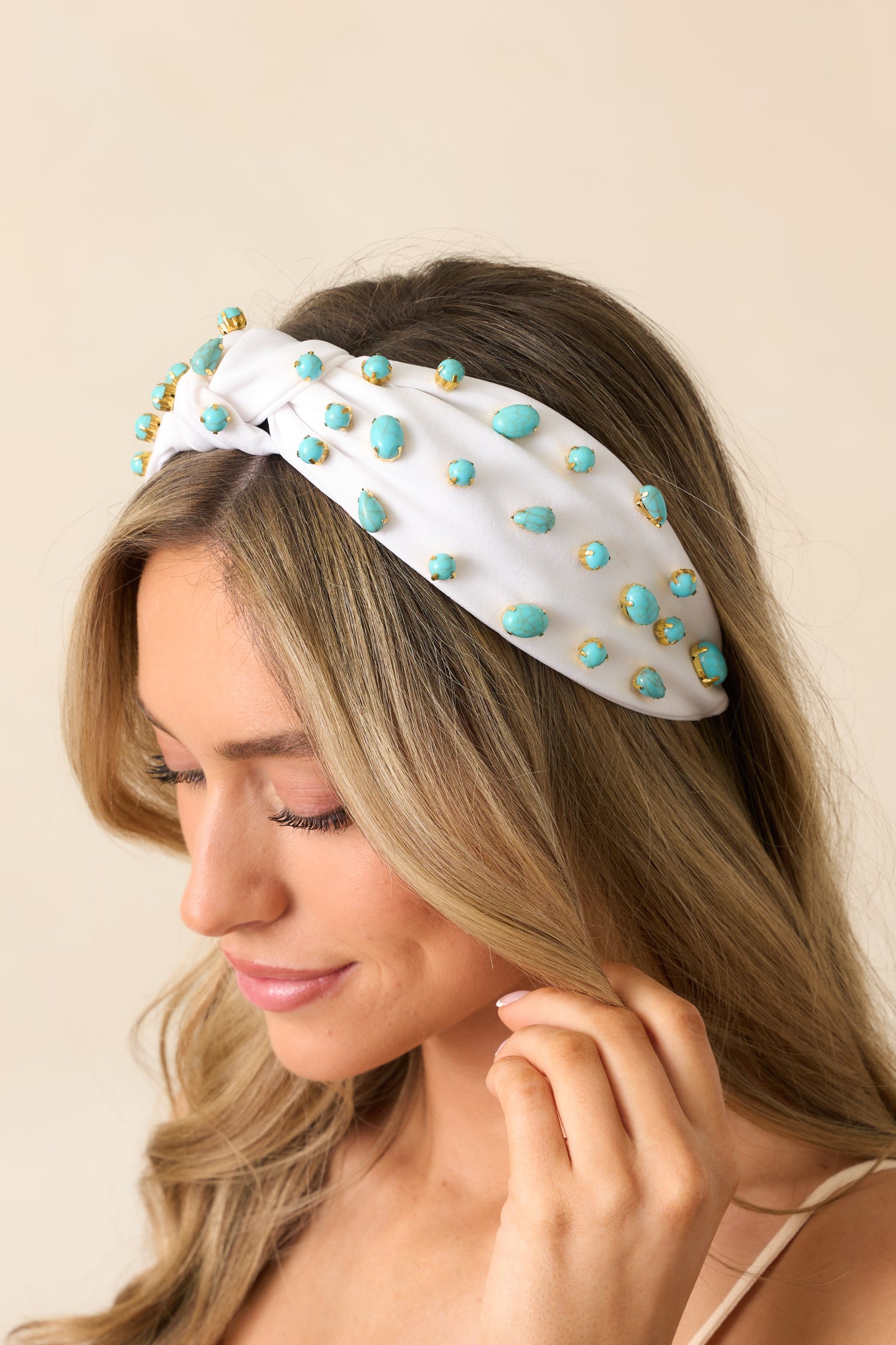 Keep It Sweet White Knotted Headband