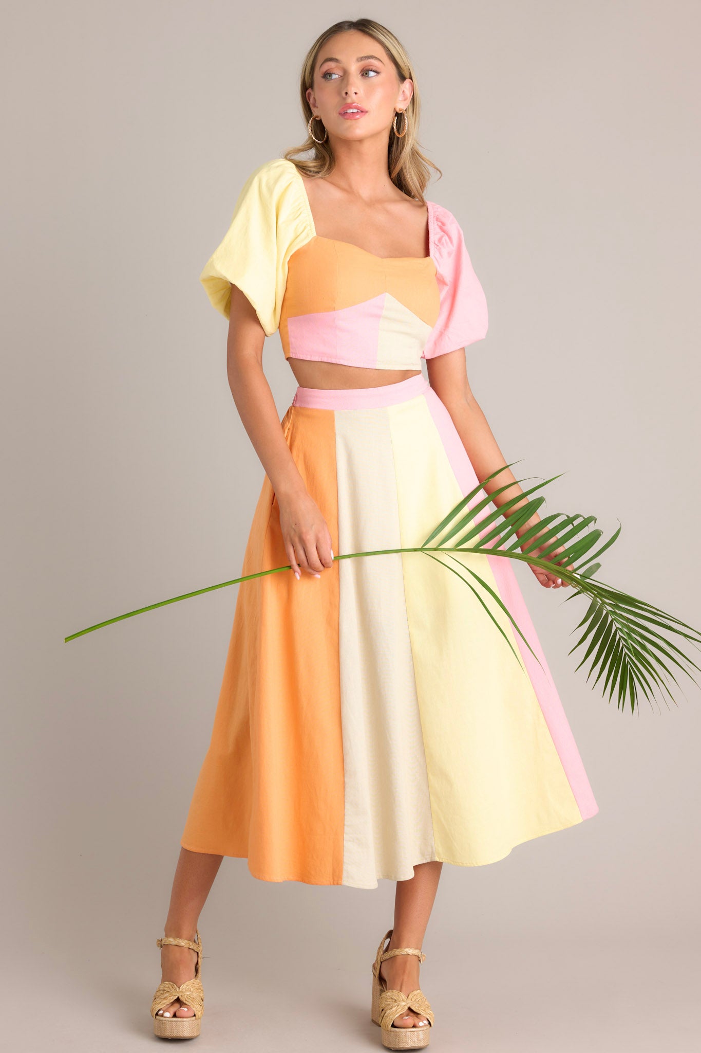 Pastel Multi Midi Skirt - All Skirts Pastel Multi Midi Skirt - All Skirts