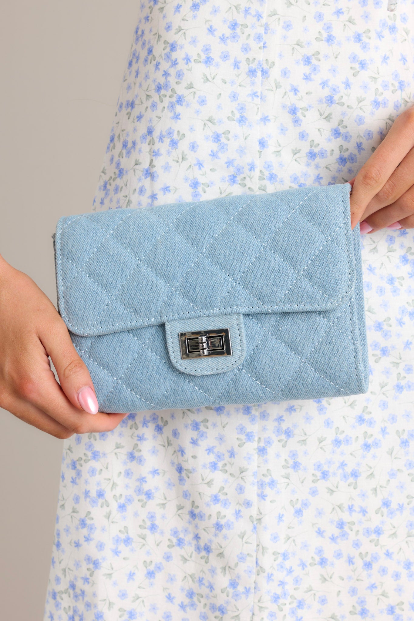 Denim Quilted Handbag - All Handbags | Red Dress Denim Quilted Handbag - All Handbags | Red Dress