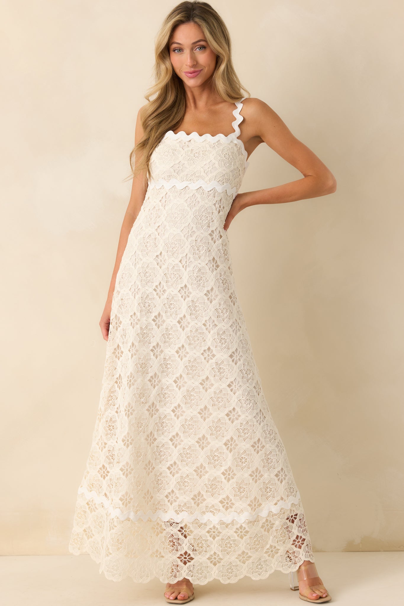 Ivory Guipure Lace Maxi Dress - All Dresses | Red Dress Ivory Guipure Lace Maxi Dress - All Dresses | Red Dress