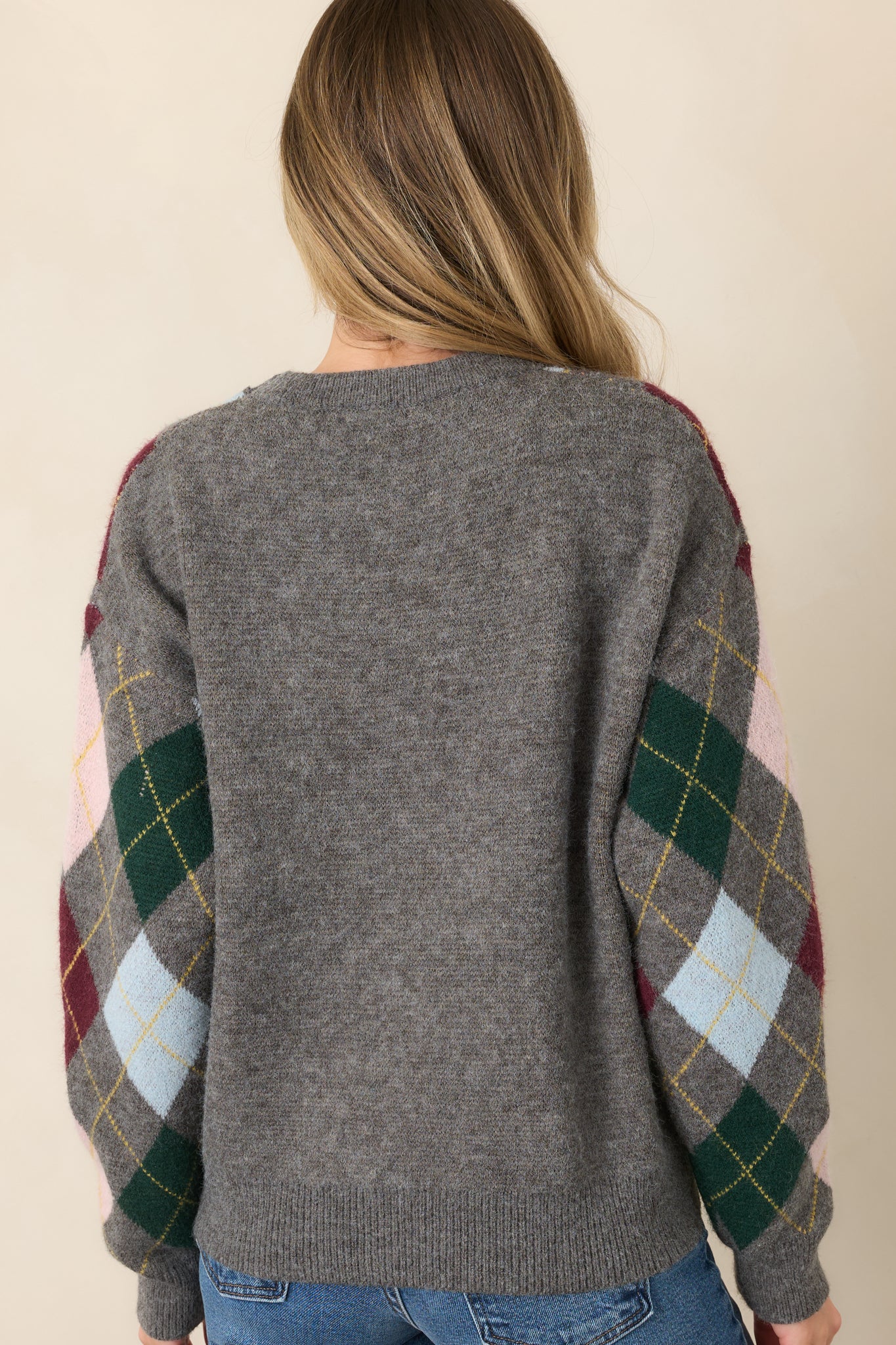Good Thinking Grey Multi Argyle Sweater