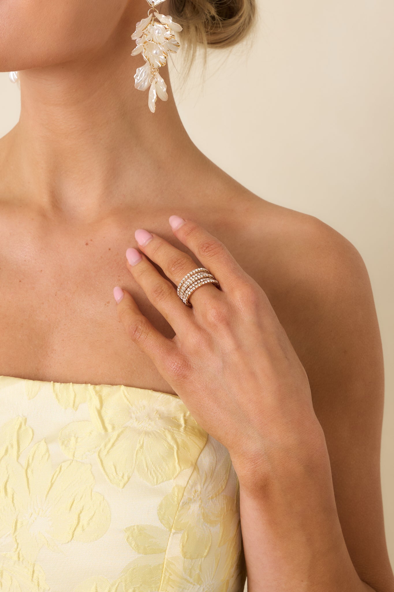 Stacked in Shine Gold & Crystal Multi-Band Ring