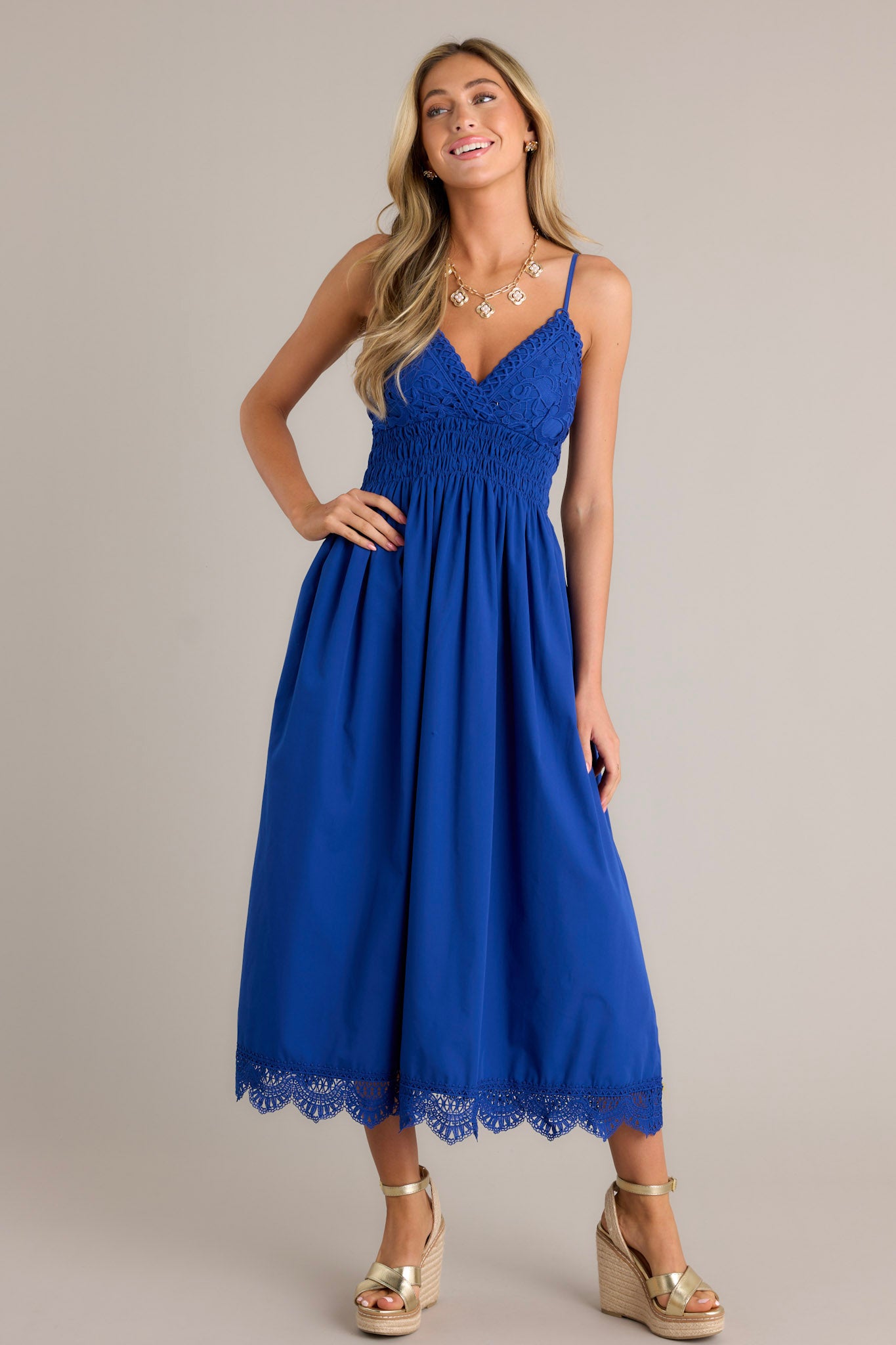 Royal Blue Smocked Maxi Dress - All Dresses | Red Dress Royal Blue Smocked Maxi Dress - All Dresses | Red Dress