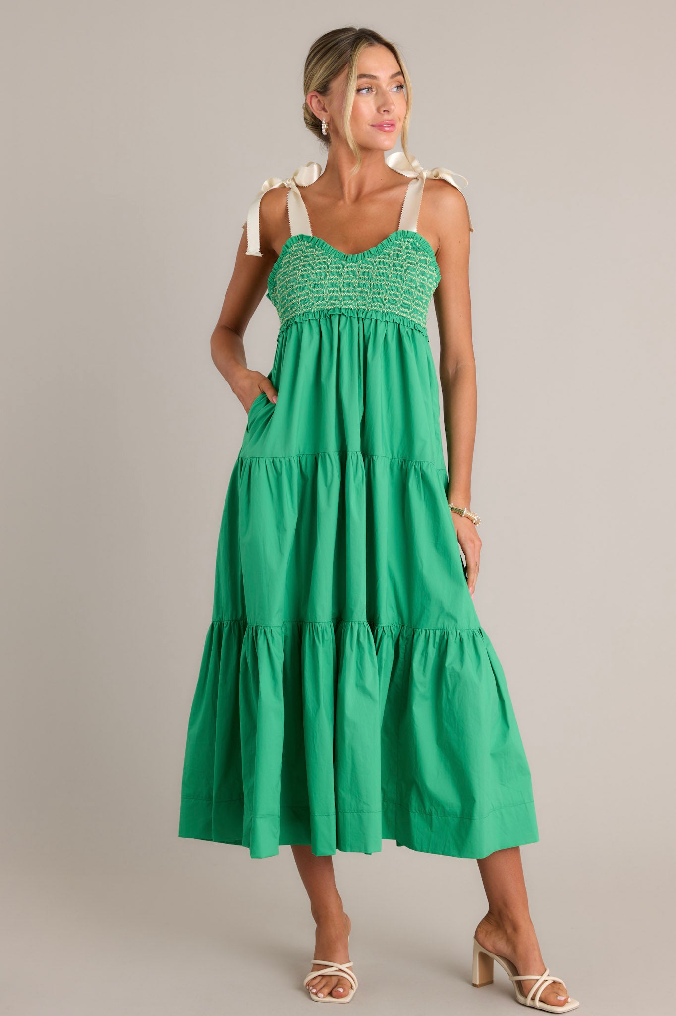 100% Cotton Kelly Green Maxi Dress - All Dresses | Red Dress 100% Cotton Kelly Green Maxi Dress - All Dresses | Red Dress
