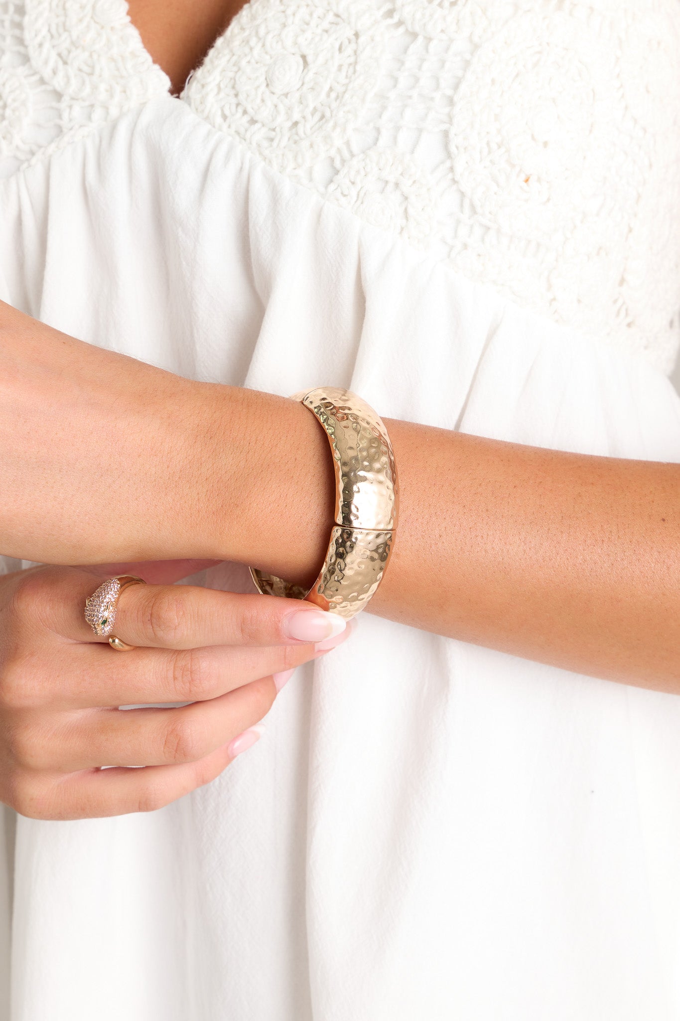 Unique Textured Gold Bracelet - All Bracelets | Red Dress Unique Textured Gold Bracelet - All Bracelets | Red Dress