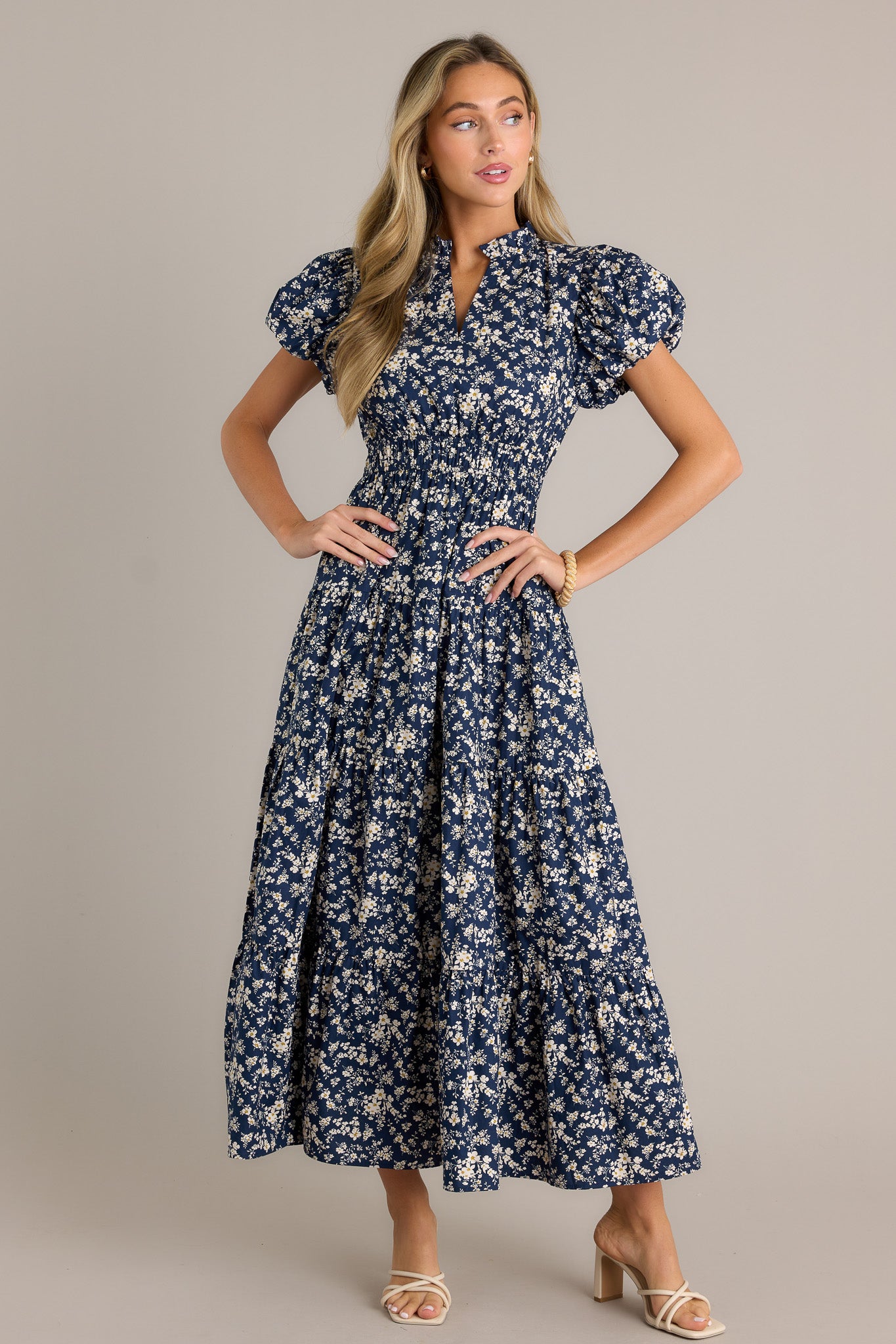 100% Cotton Navy Floral Maxi Dress - All Dresses | Red Dress 100% Cotton Navy Floral Maxi Dress - All Dresses | Red Dress