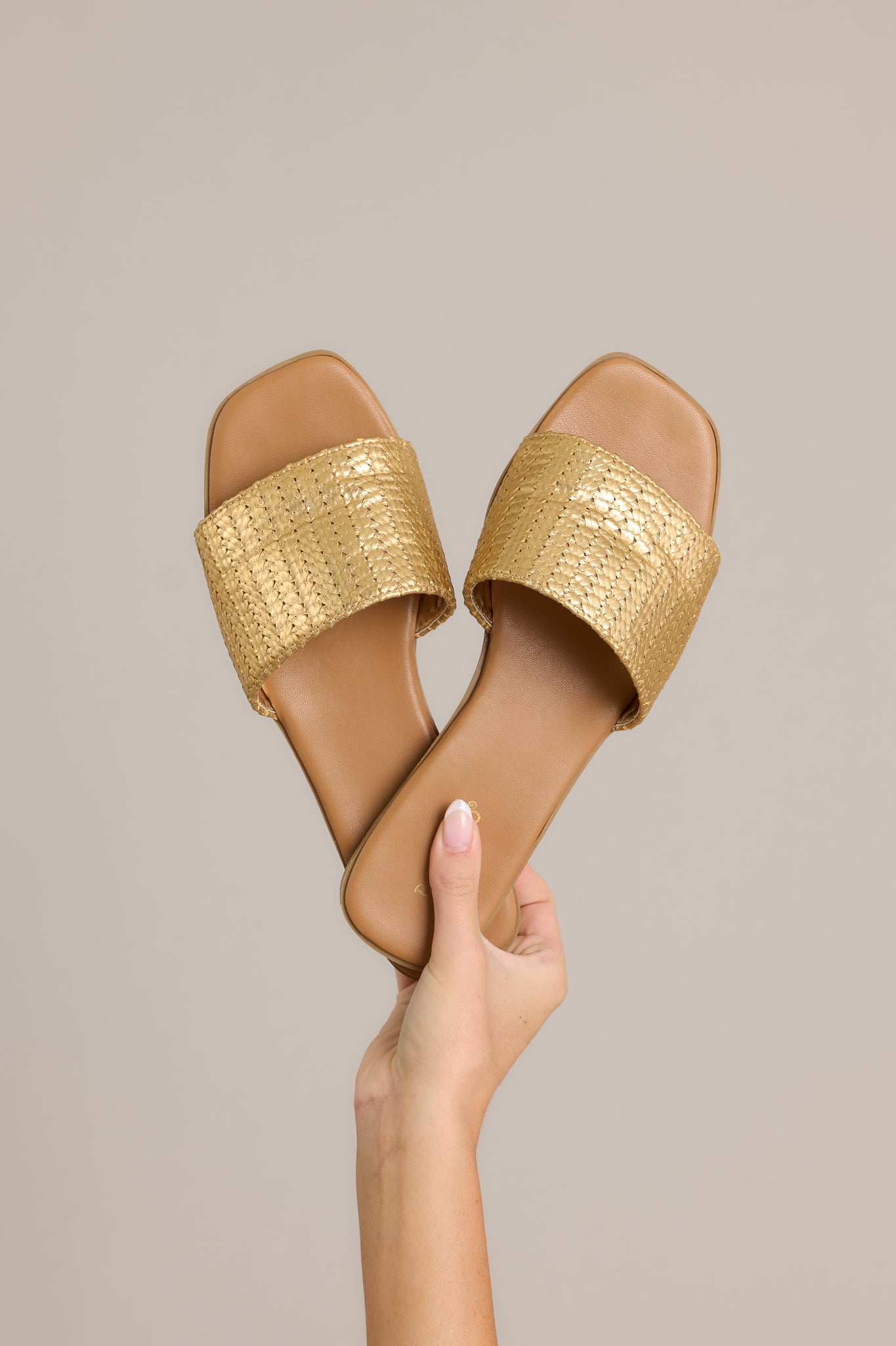 Walk Confidently Gold Sandals Walk Confidently Gold Sandals